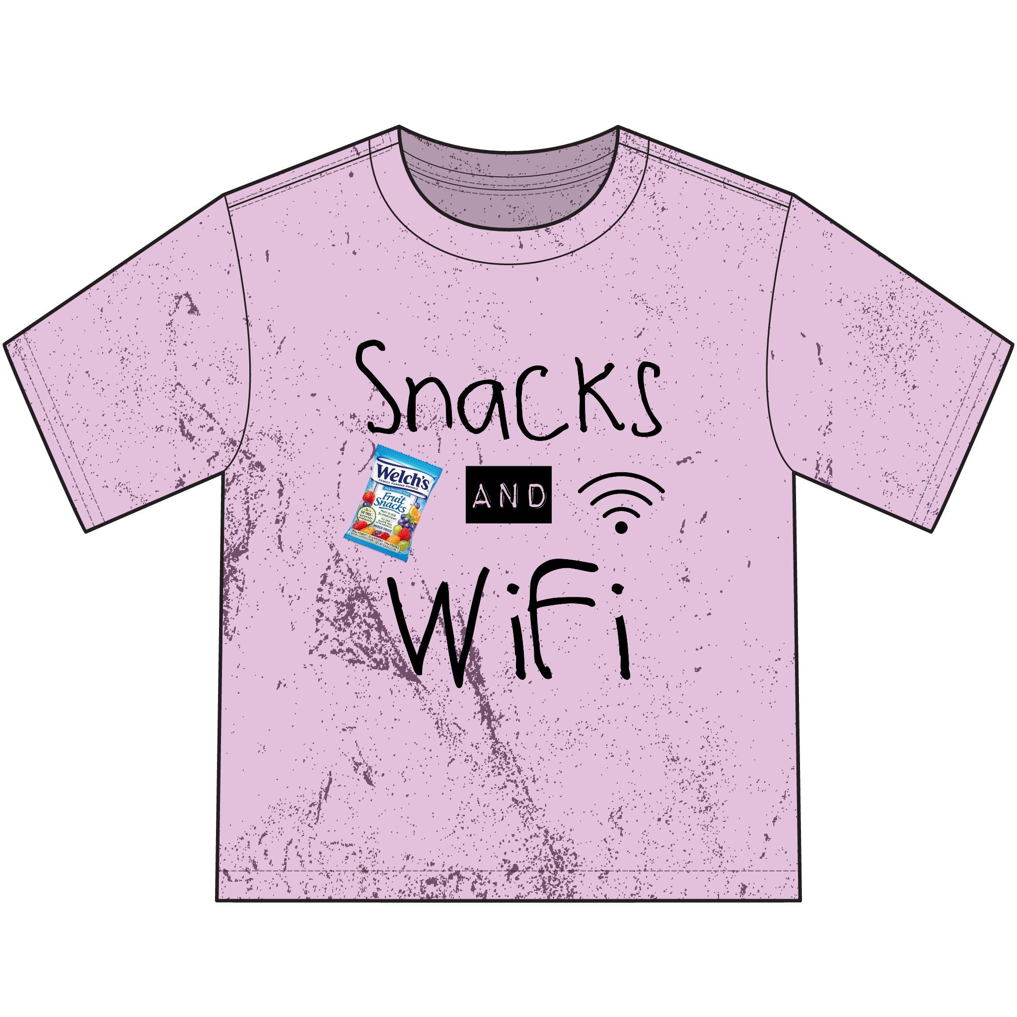 Snacks and WiFi Youth T-Shirt — Funny Kids Tee for Screen Time & Sleepovers