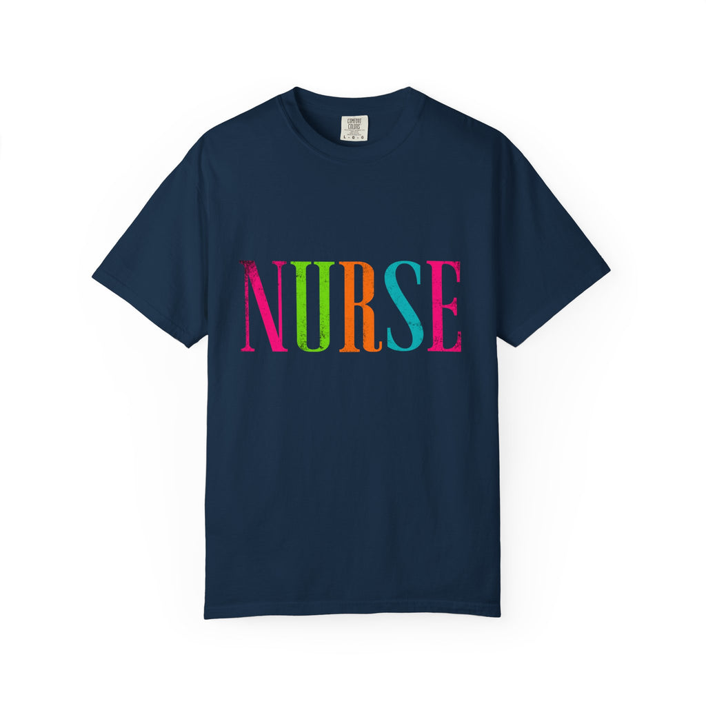 NURSE Colorblock Tee — Bright Multicolor Nurse T-Shirt for Healthcare Heroes