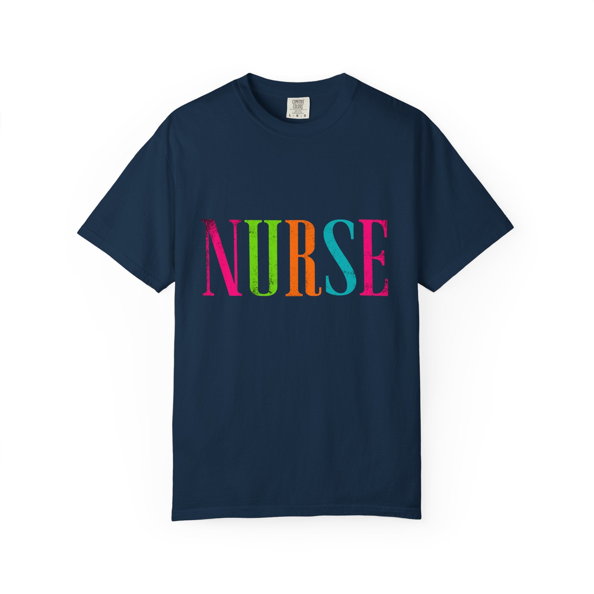 NURSE Colorblock Tee — Bright Multicolor Nurse T-Shirt for Healthcare Heroes
