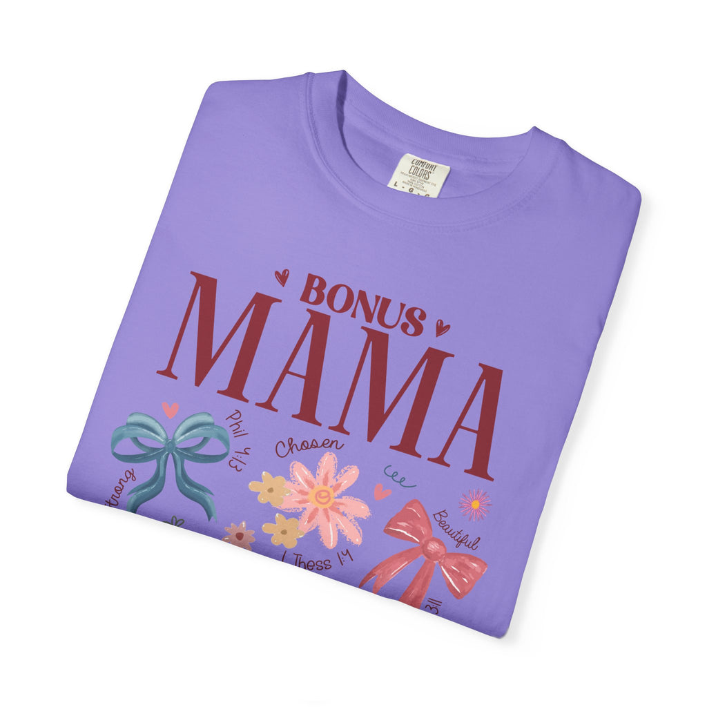 Bonus Mama Floral T-Shirt — Proud Stepmom Gift for Mother’s Day