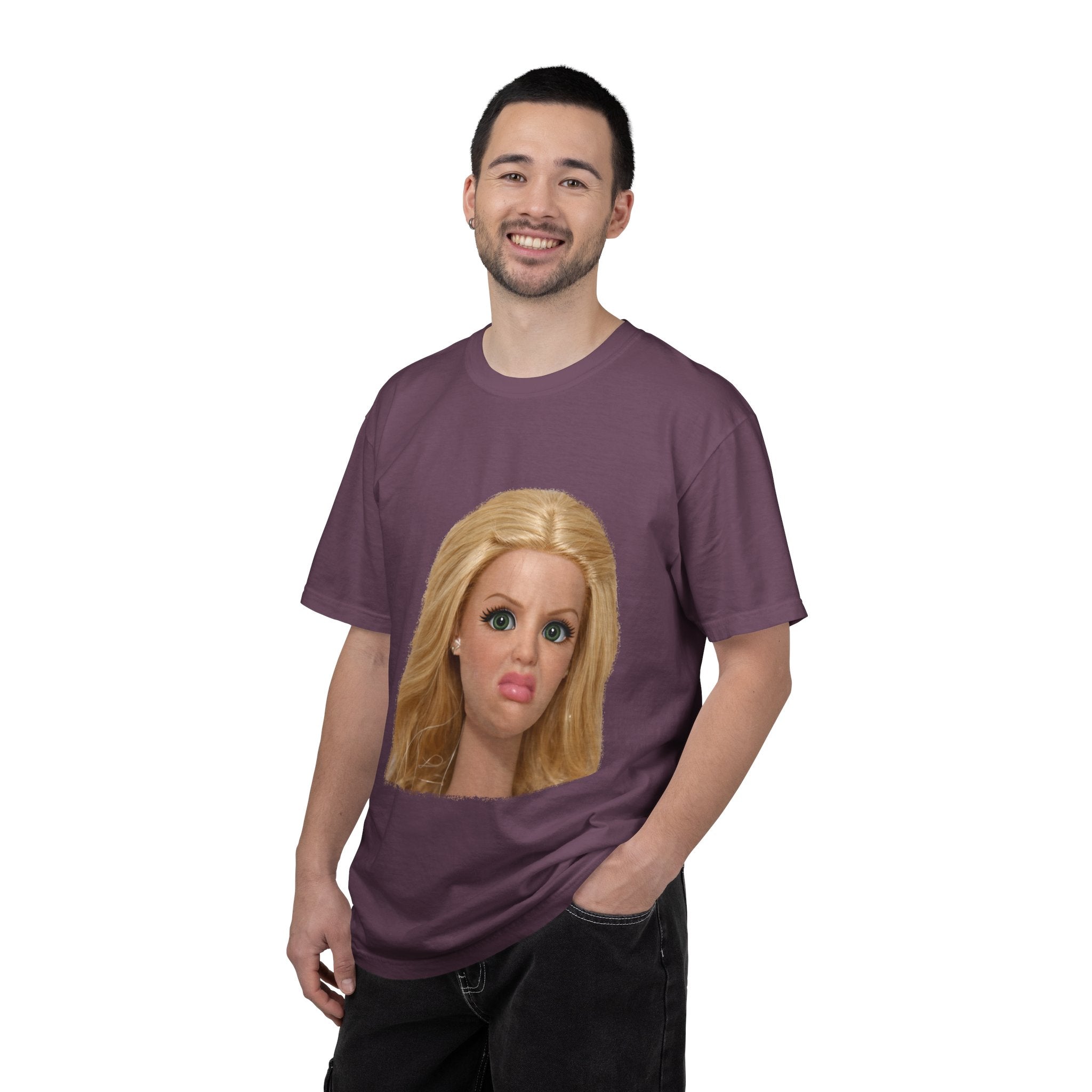 Funny Barbie Face Tee — Sassy Doll Expression Graphic T-Shirt