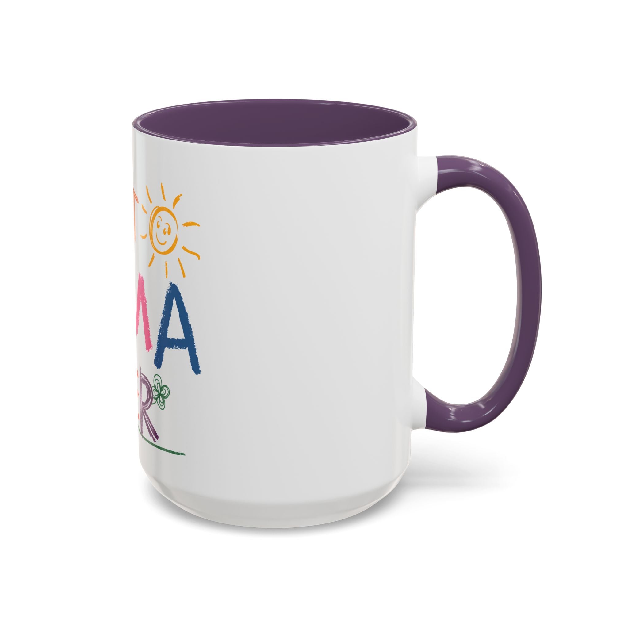 Best Mama Ever Accent Coffee Mug — Colorful Handwritten Mother’s Day Gift (11/15oz)