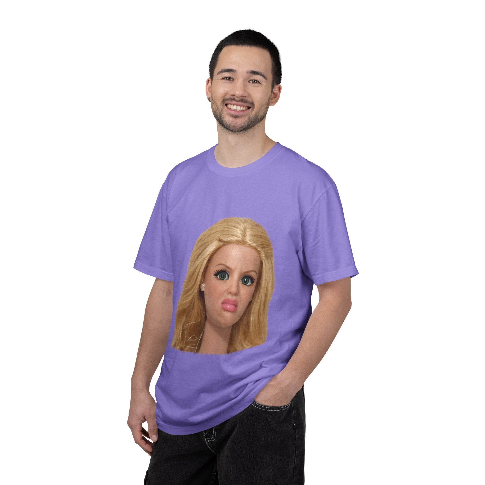 Funny Barbie Face Tee — Sassy Doll Expression Graphic T-Shirt