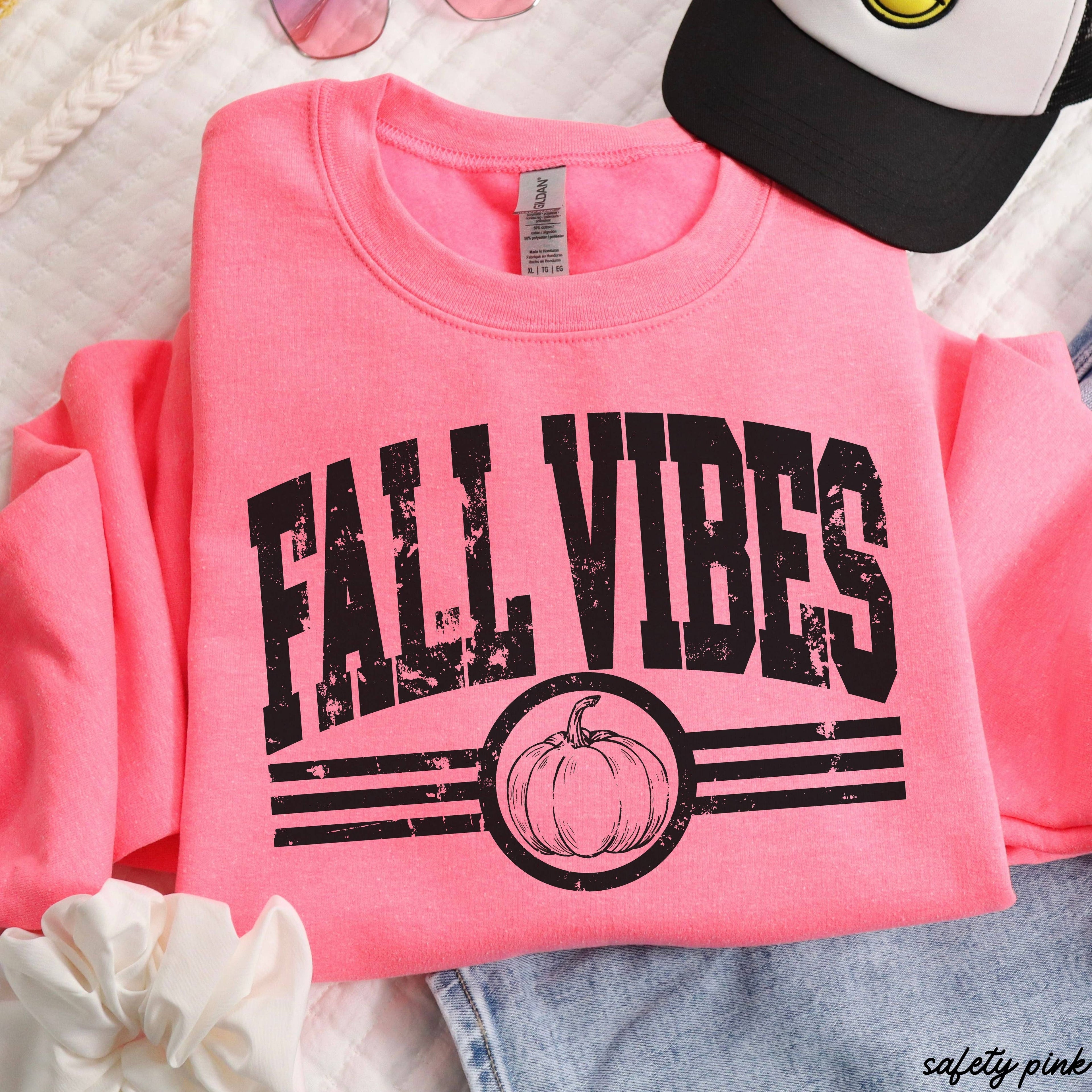 Fall Vibes Sweatshirt / Heather Charcoal Only