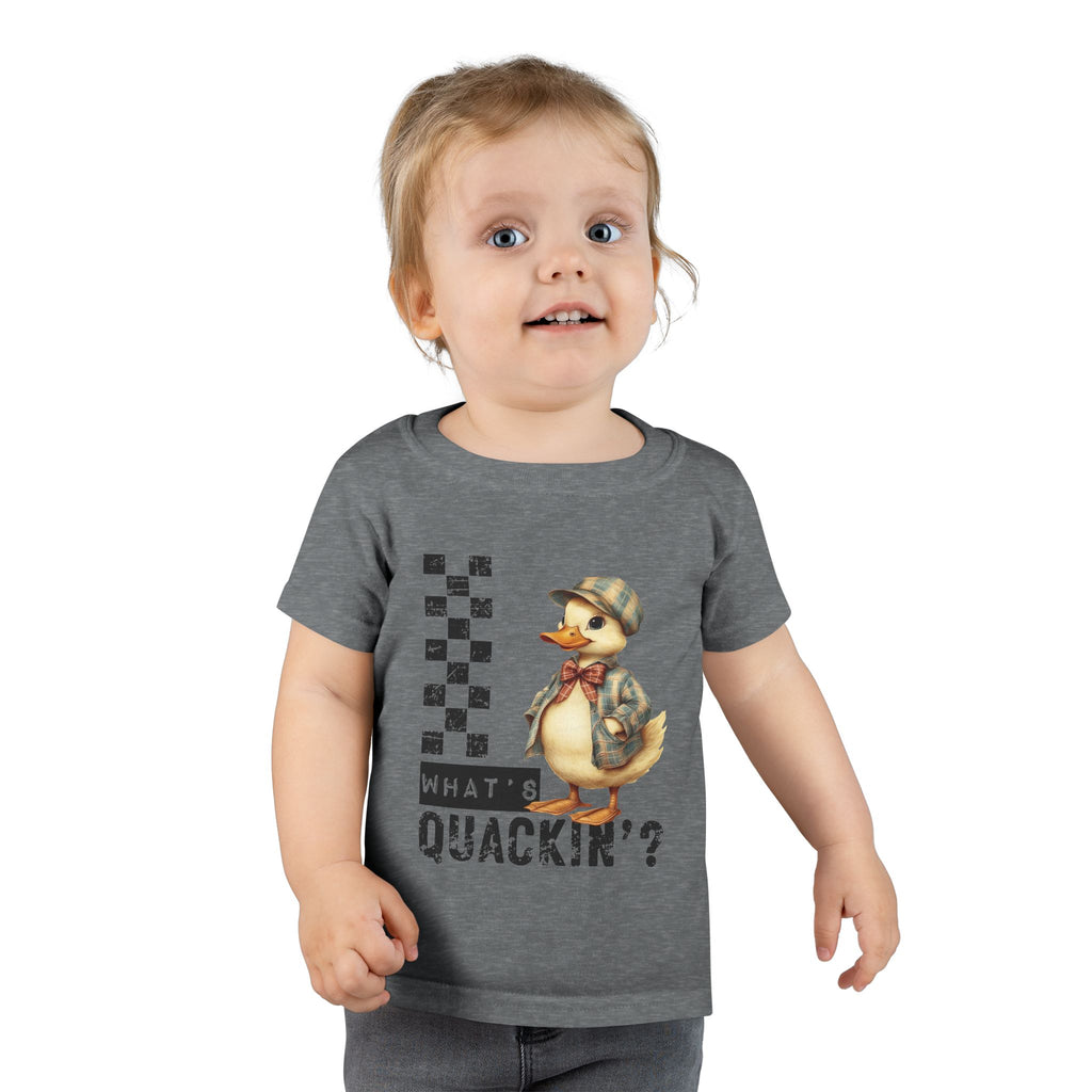Toddler T-Shirt — Retro Detective Duck “What’s Quackin’?” Cute Kids Tee