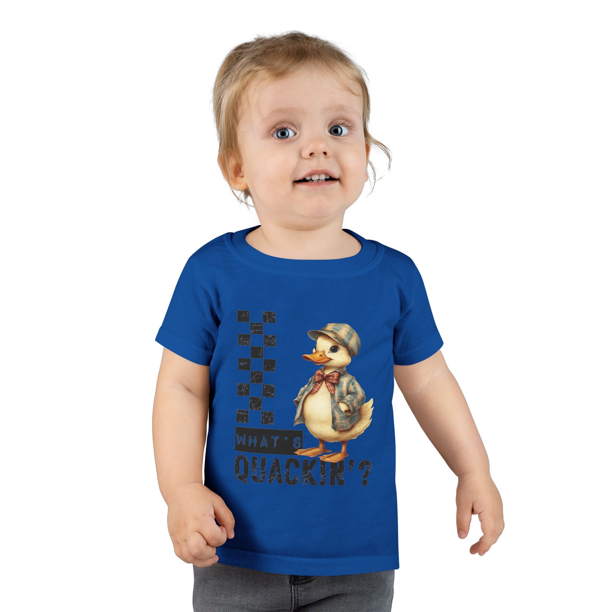Toddler T-Shirt — Retro Detective Duck “What’s Quackin’?” Cute Kids Tee