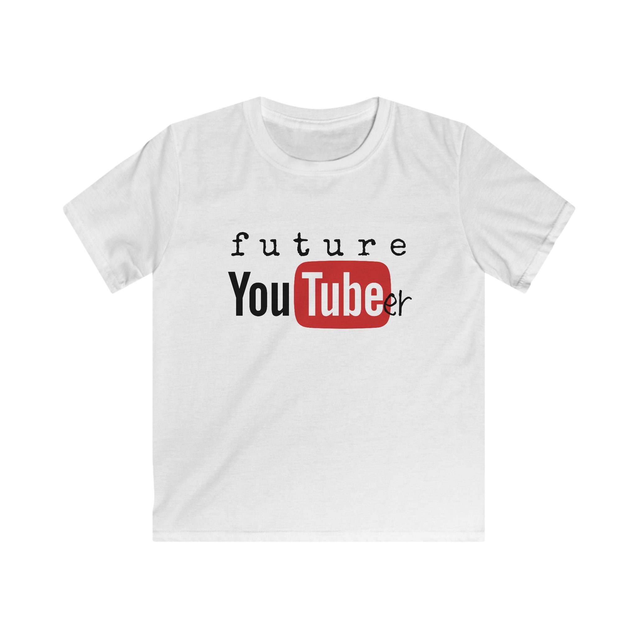 Kids T-Shirt - "Future YouTuber" Cute YouTube Logo Tee for Aspiring Young Creators