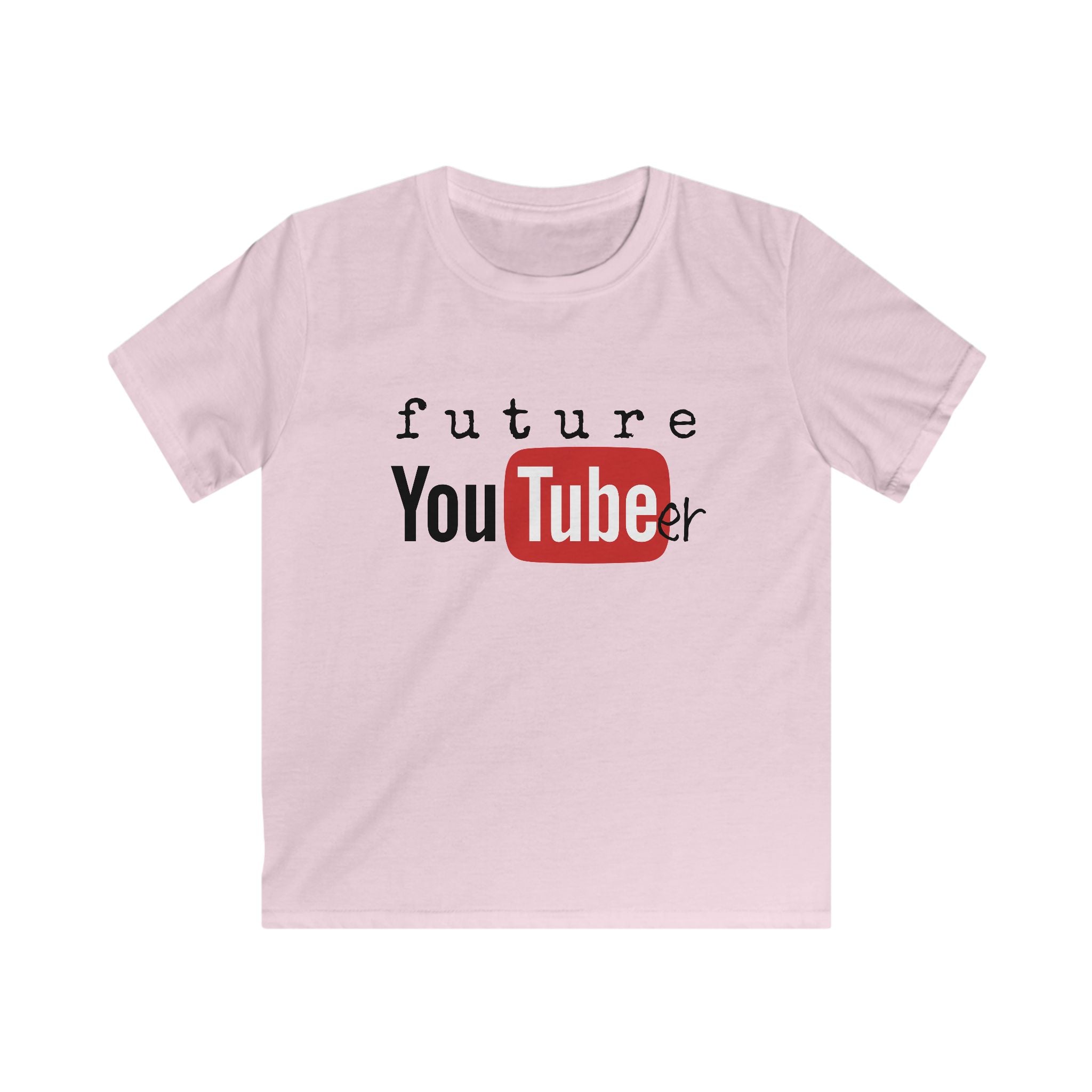Kids T-Shirt - "Future YouTuber" Cute YouTube Logo Tee for Aspiring Young Creators