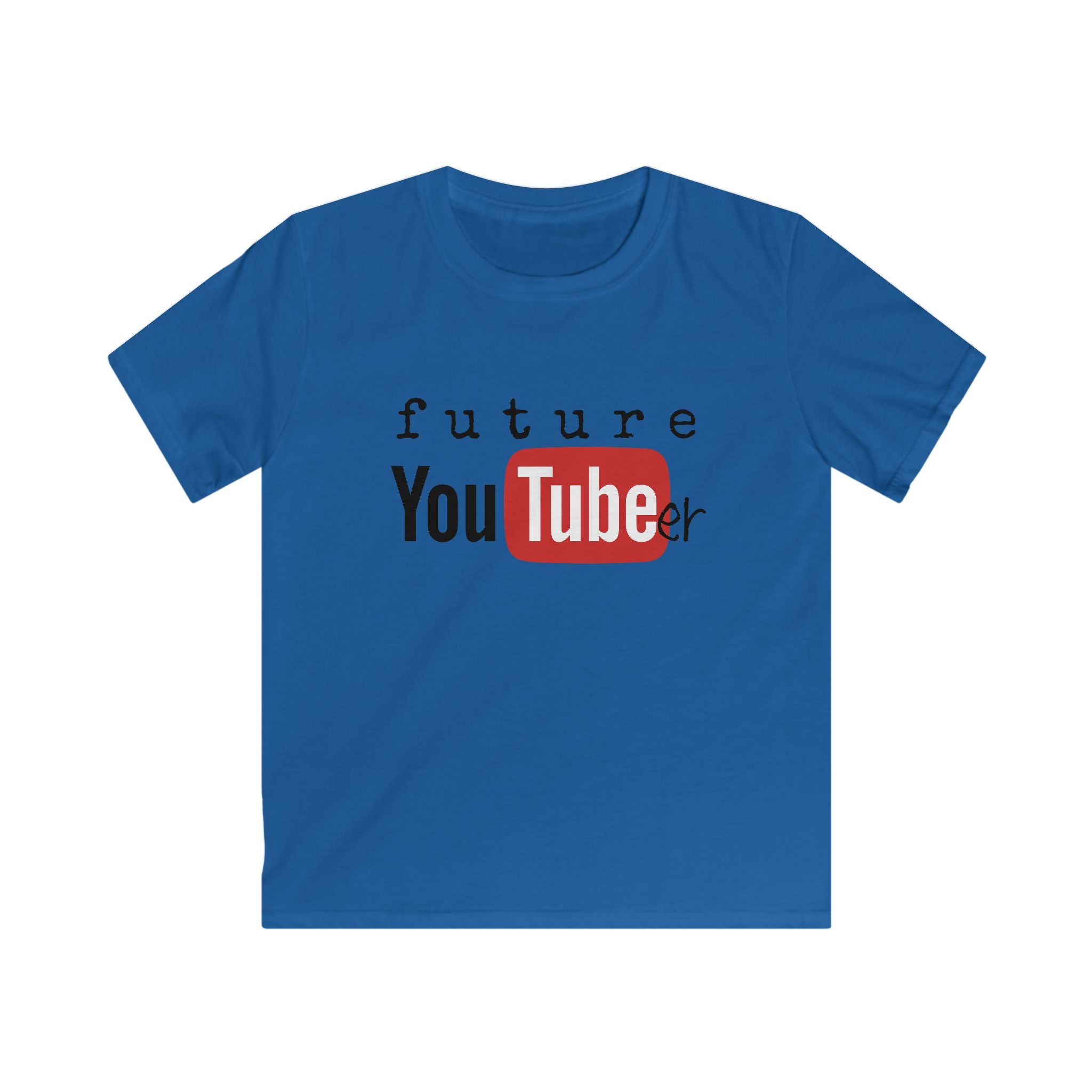 Kids T-Shirt - "Future YouTuber" Cute YouTube Logo Tee for Aspiring Young Creators