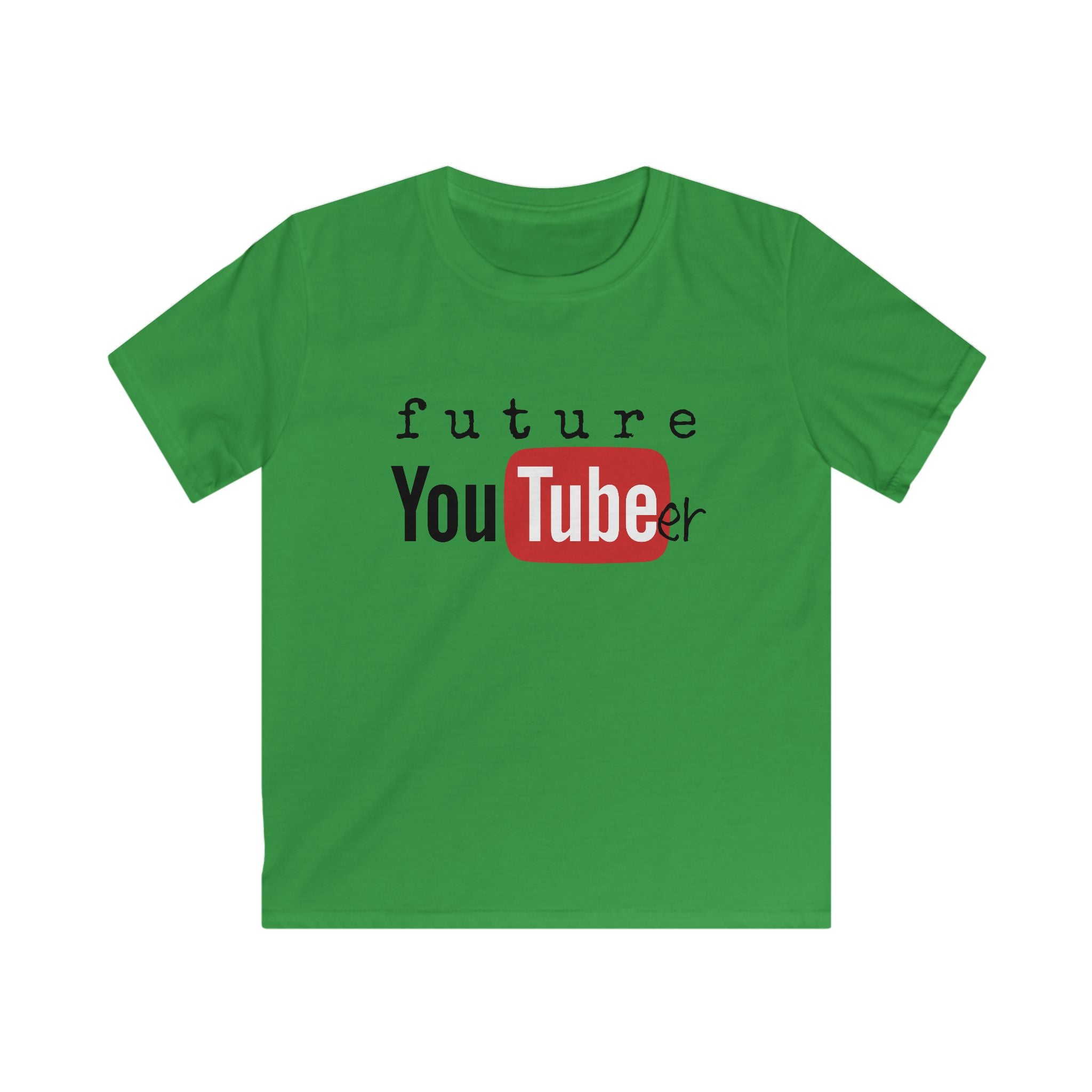 Kids T-Shirt - "Future YouTuber" Cute YouTube Logo Tee for Aspiring Young Creators