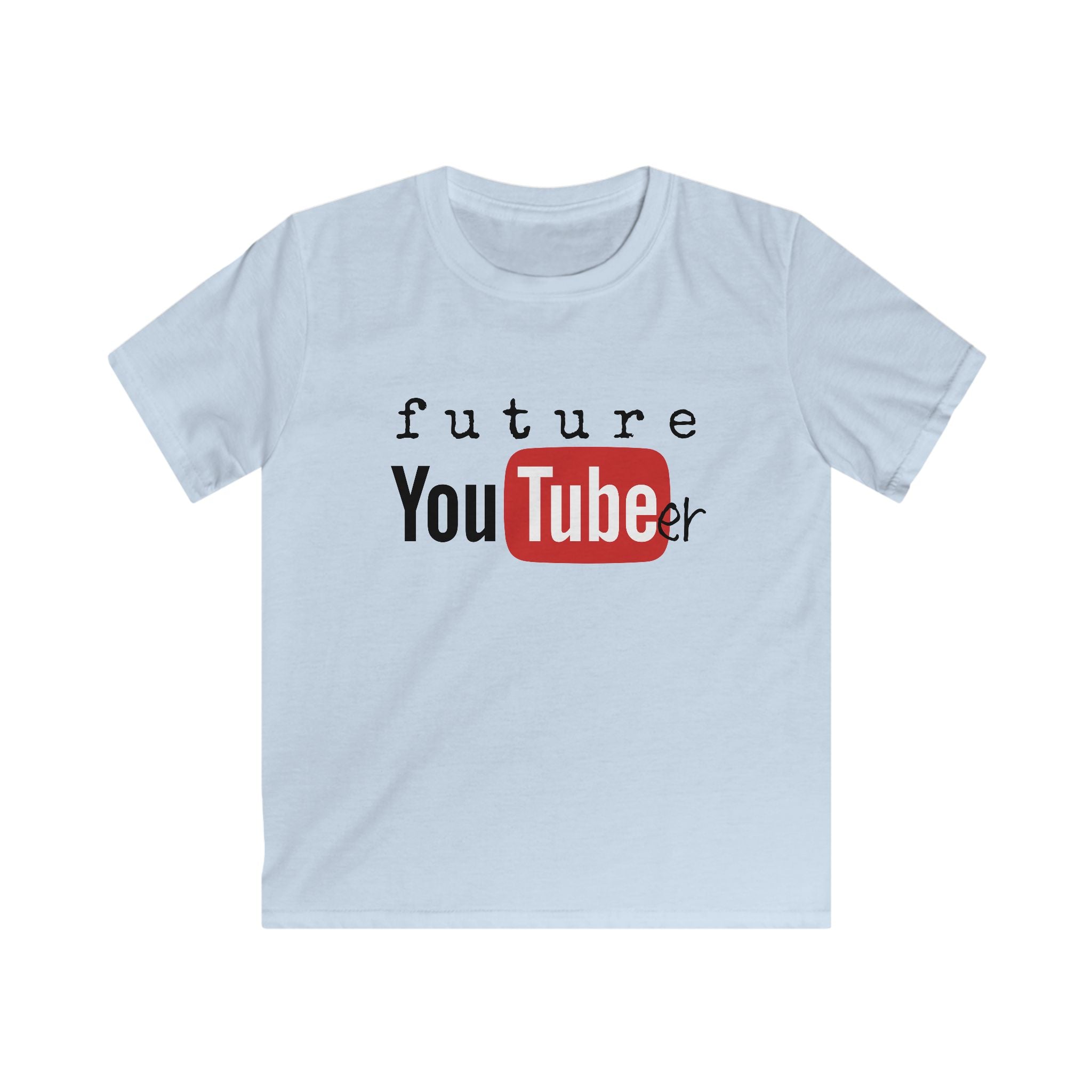 Kids T-Shirt - "Future YouTuber" Cute YouTube Logo Tee for Aspiring Young Creators