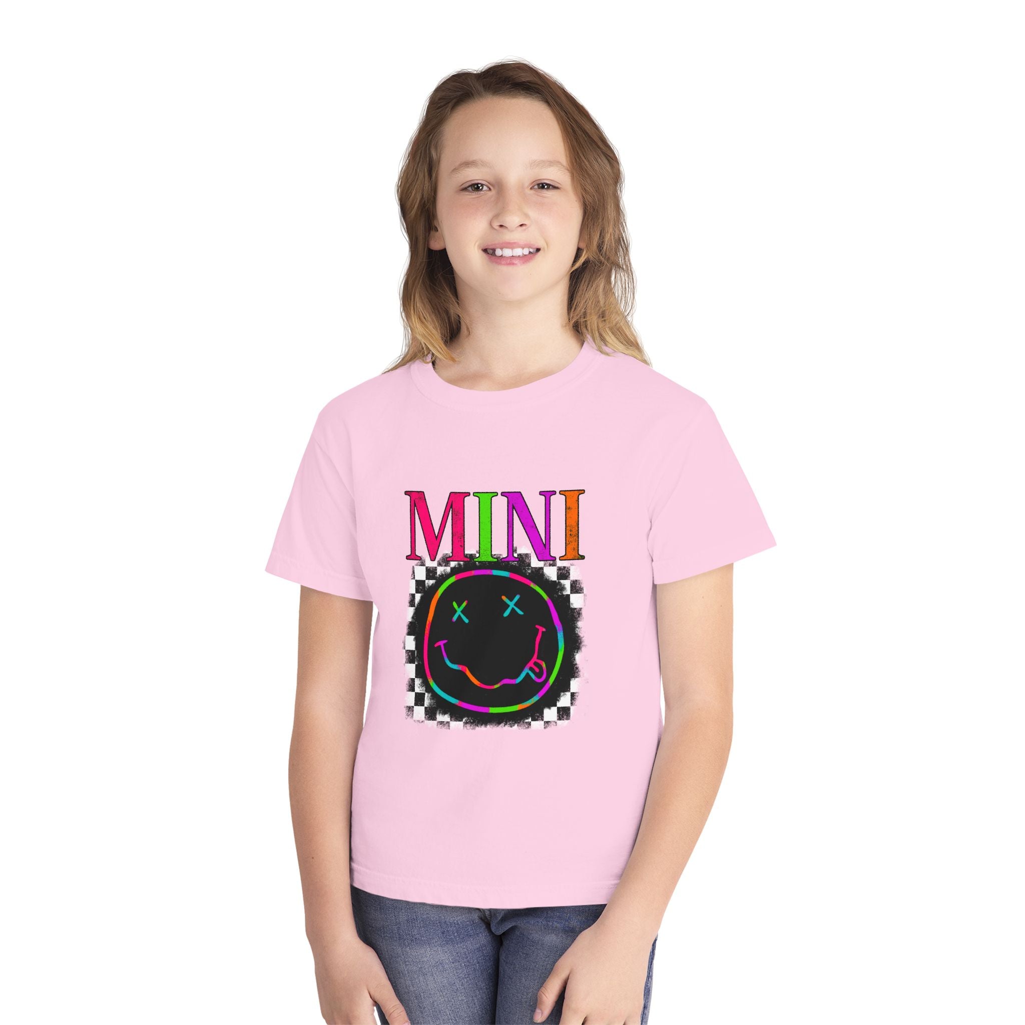 Mini Neon Smiley Youth Tee