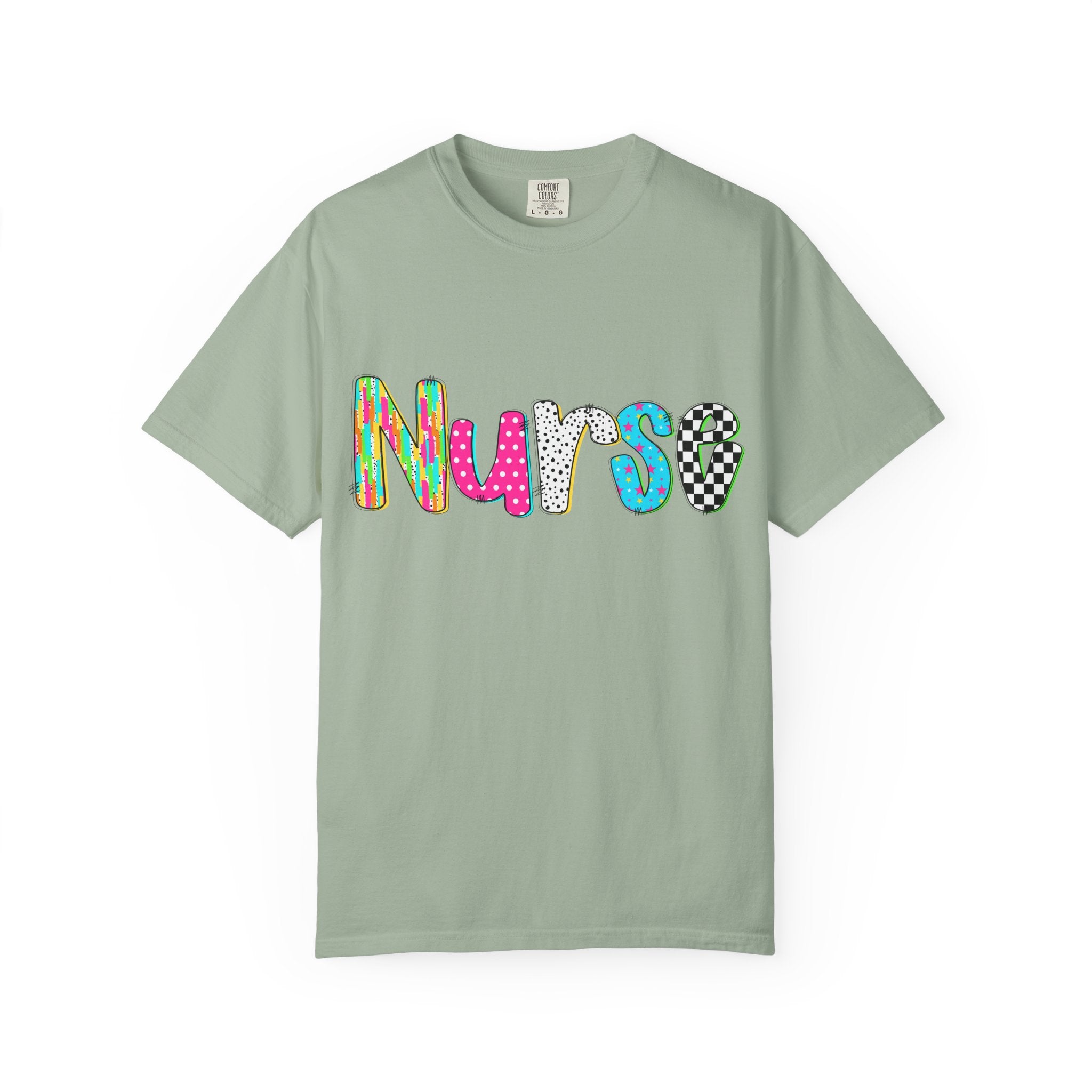 Nurse Colorful Pattern Graphic T-Shirt