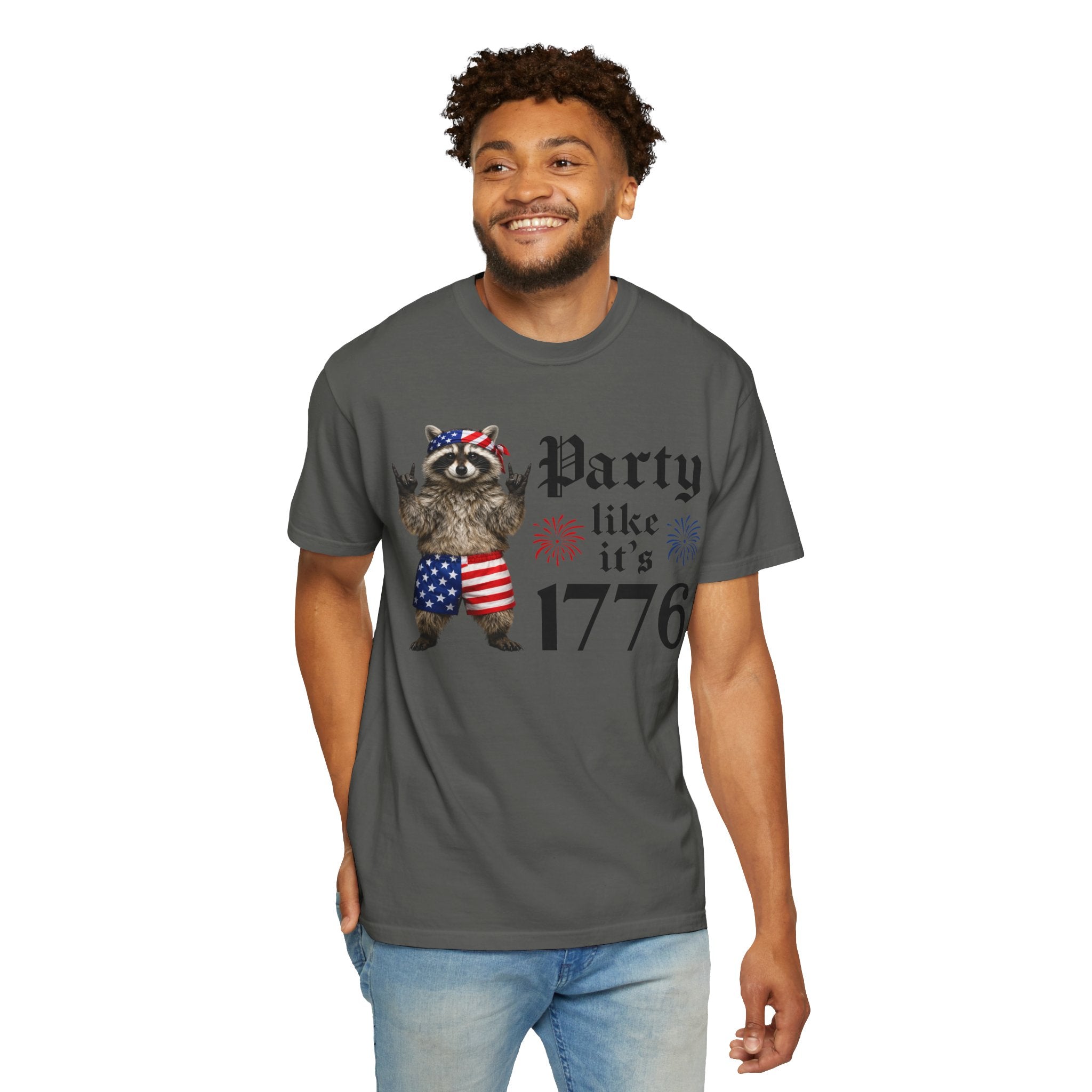 Party Like It's 1776 Raccoon T-Shirt