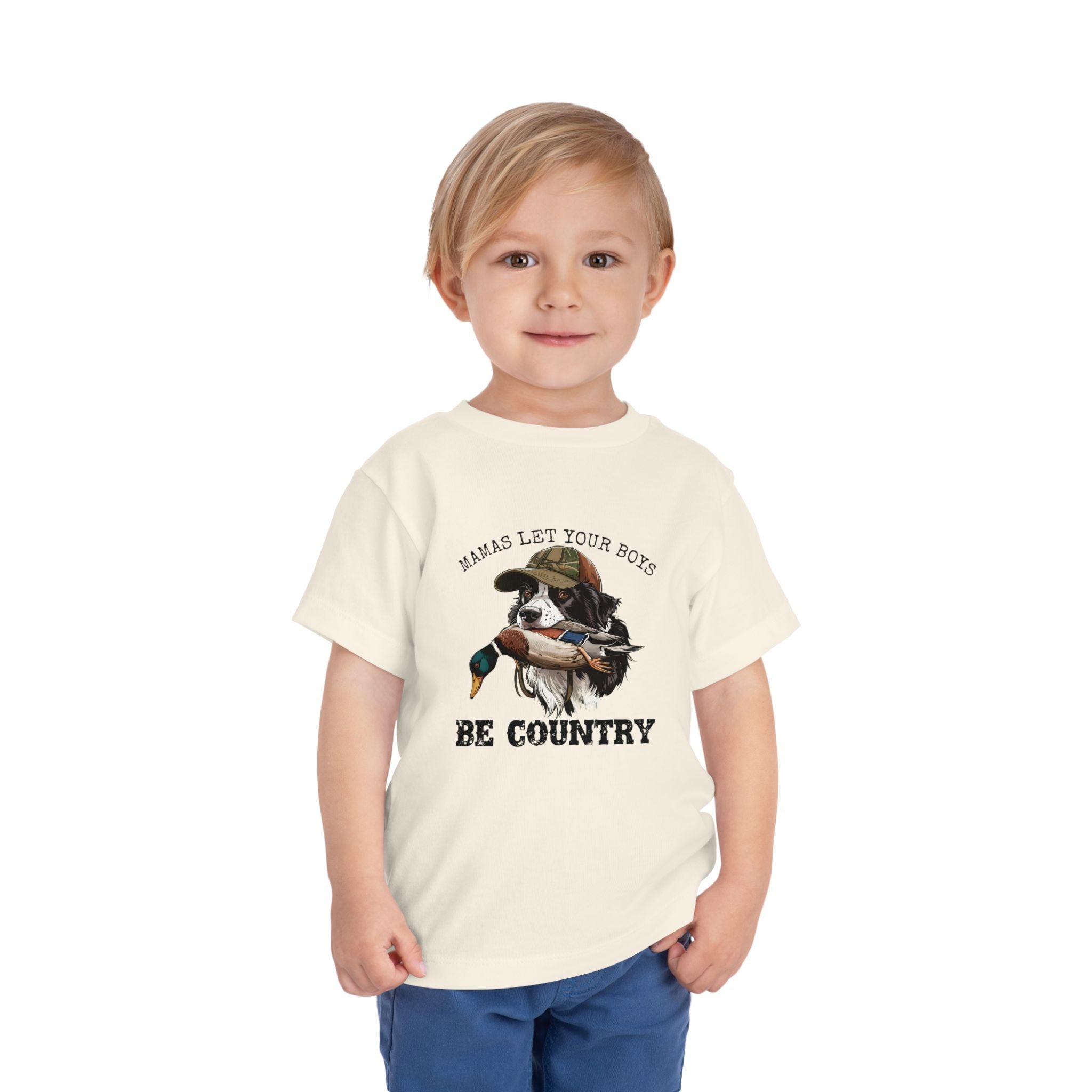 Toddler Tee — "Mamas Let Your Boys Be Country" Duck Hunting Graphic