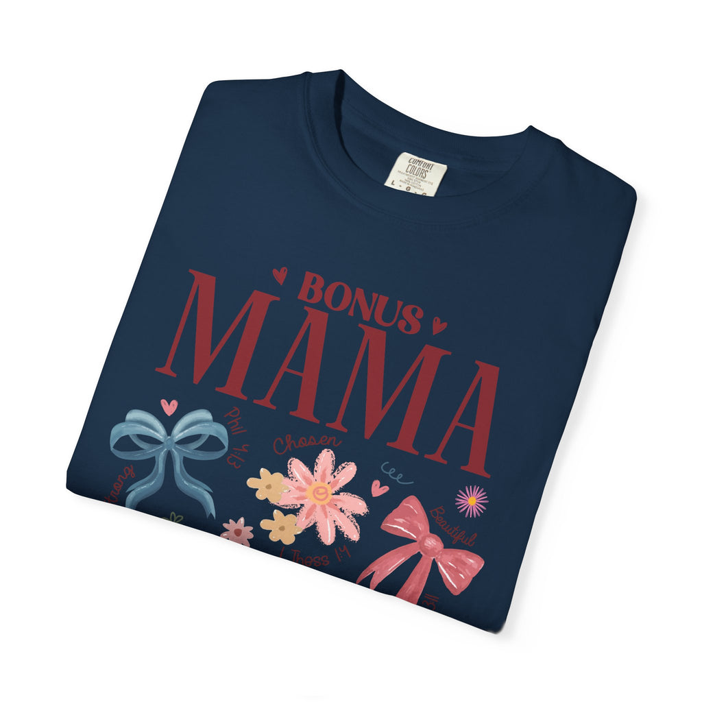 Bonus Mama Floral T-Shirt — Proud Stepmom Gift for Mother’s Day