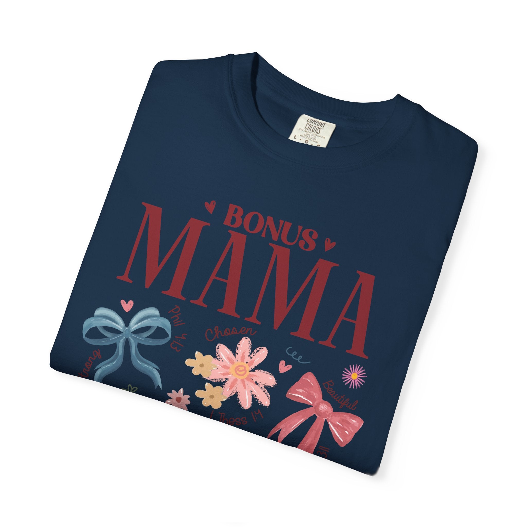 Bonus Mama Floral T-Shirt — Proud Stepmom Gift for Mother’s Day