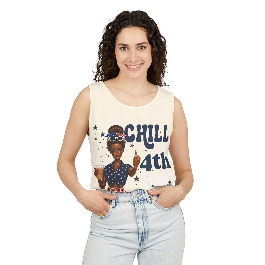 Chill 4th Tank Top — Patriotic Fourth of July Graphic Tank