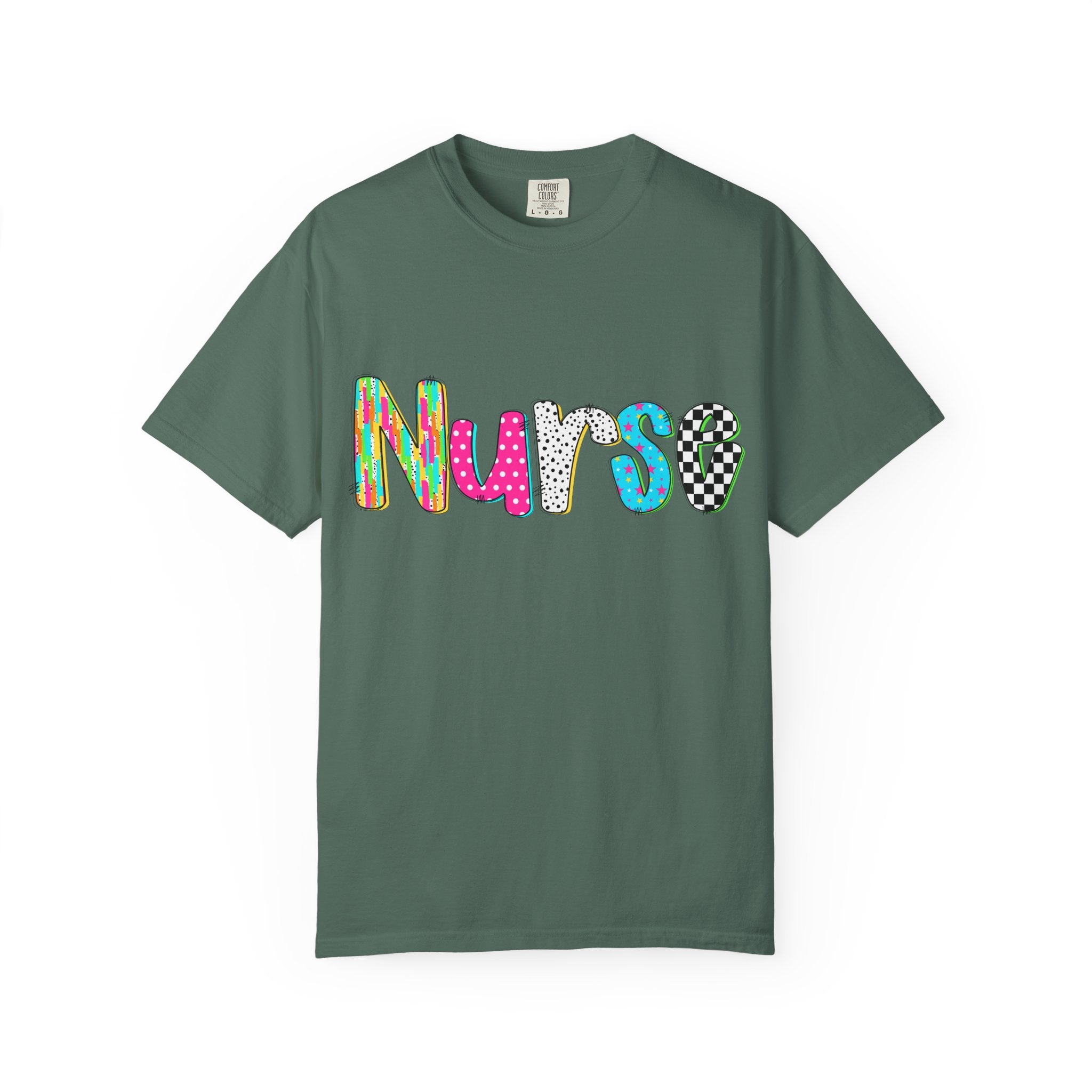 Nurse Colorful Pattern Graphic T-Shirt