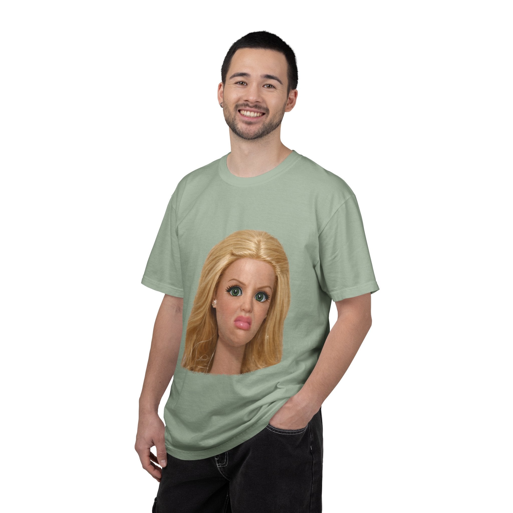 Funny Barbie Face Tee — Sassy Doll Expression Graphic T-Shirt