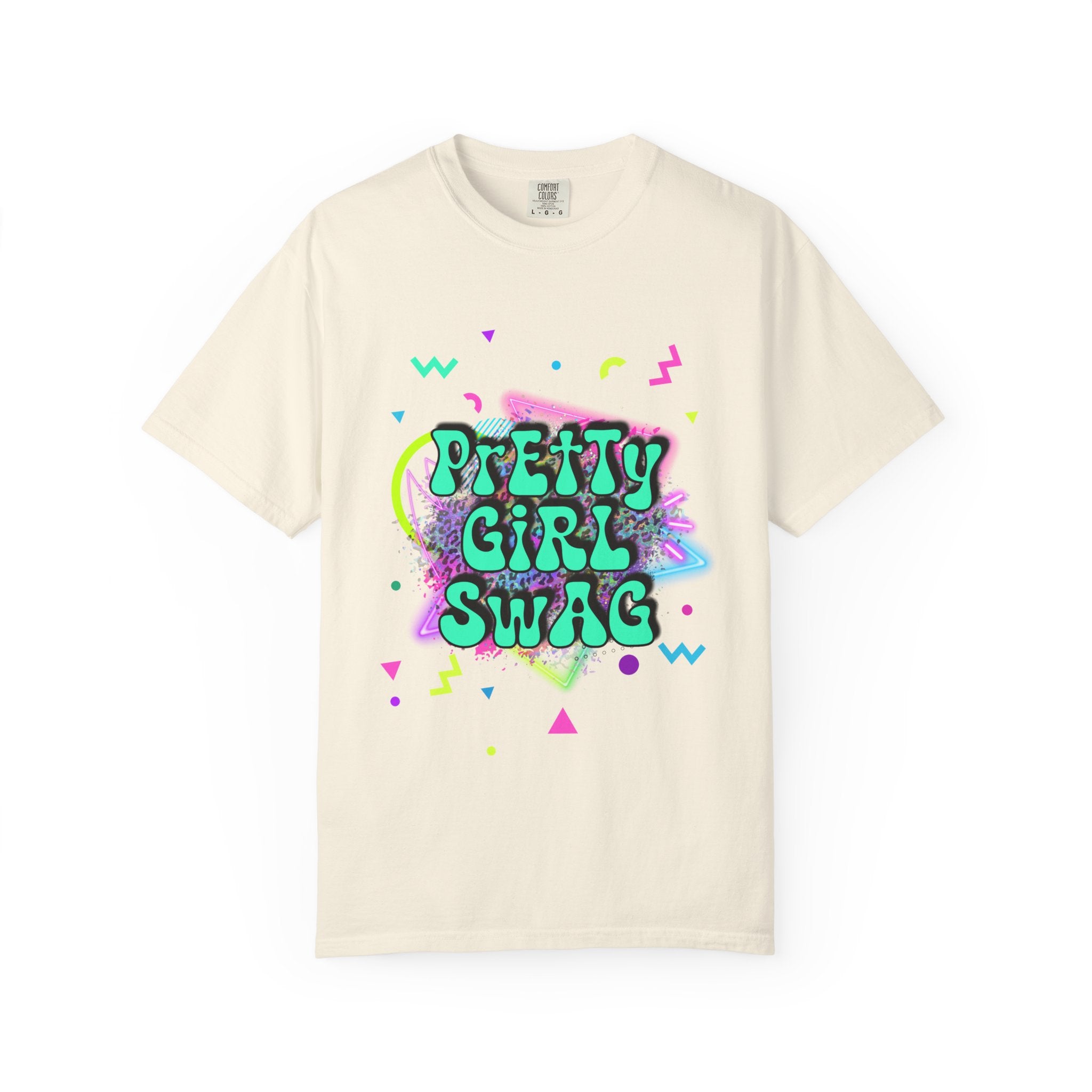 Pretty Girl Swag T-Shirt — Retro Neon Graphic Tee for Teens & Young Women