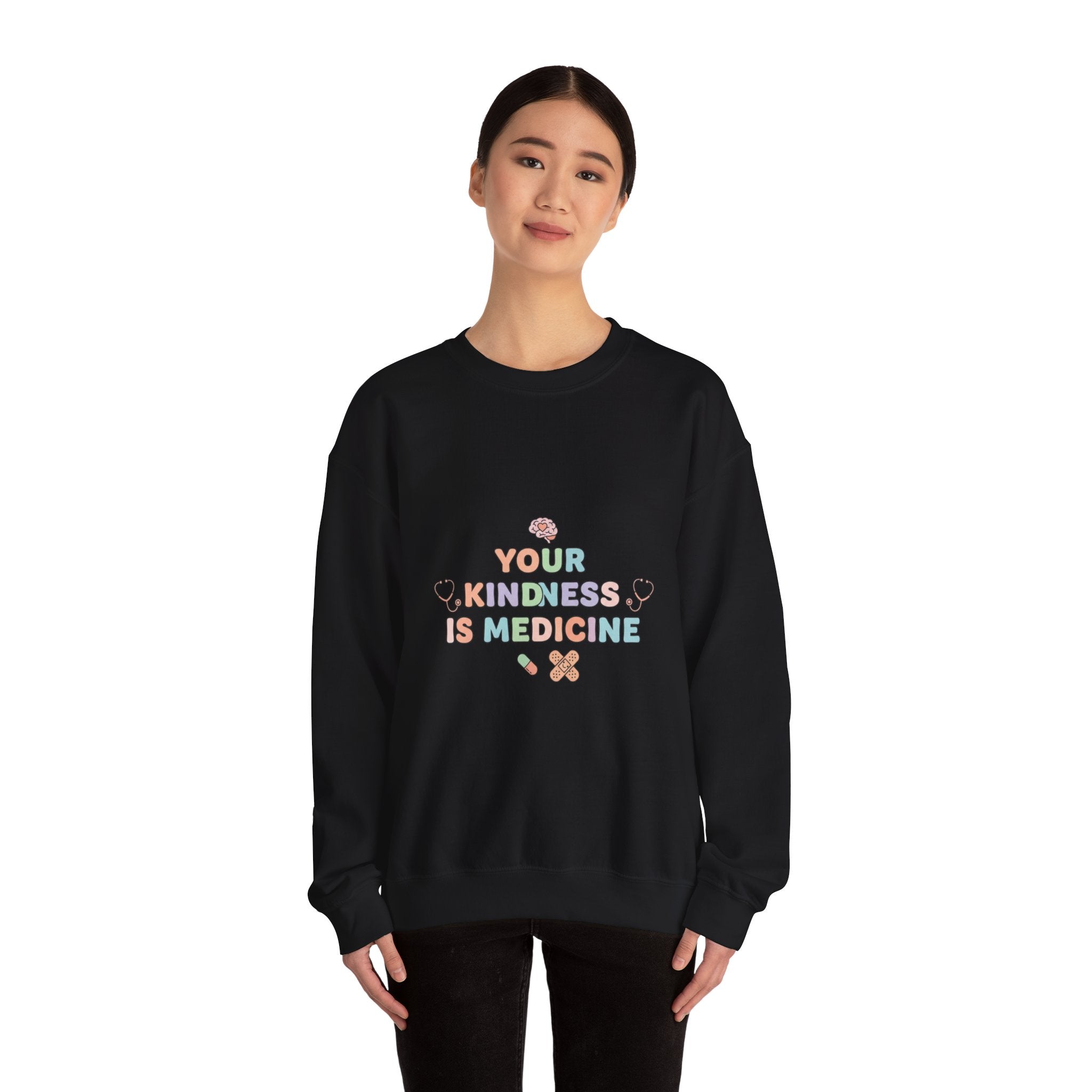 Kindness Is Medicine Sweatshirt | pastel healthcare affirmation, nurse encouragement