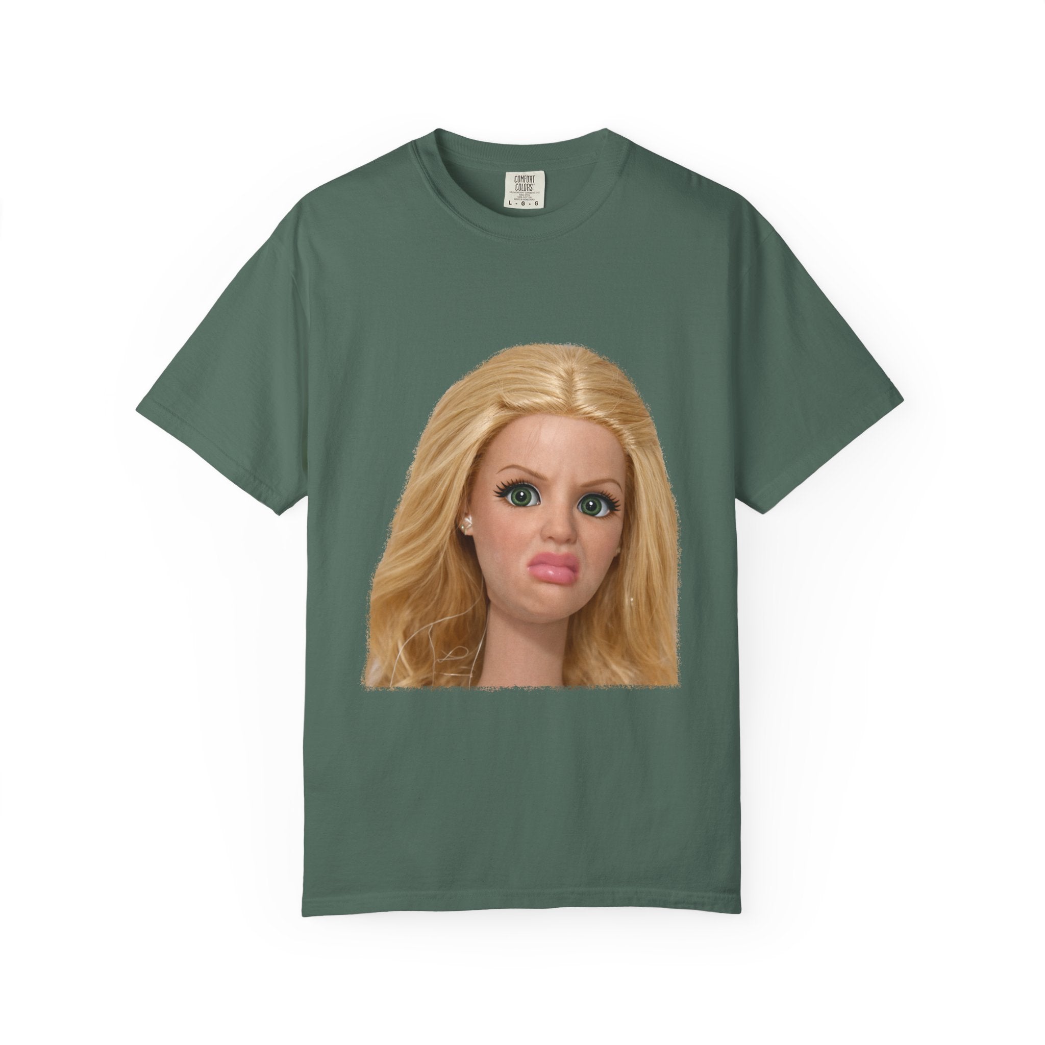 Funny Barbie Face Tee — Sassy Doll Expression Graphic T-Shirt