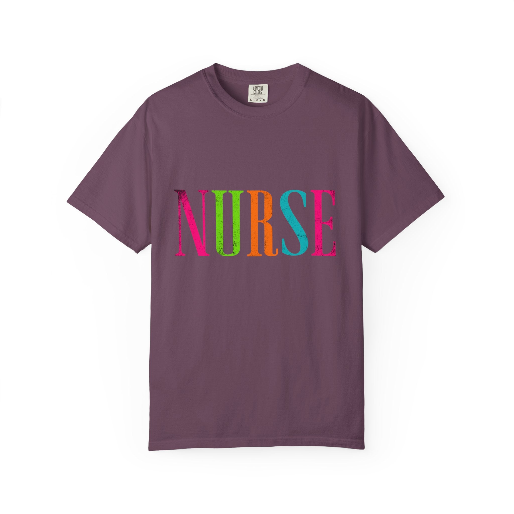 NURSE Colorblock Tee — Bright Multicolor Nurse T-Shirt for Healthcare Heroes