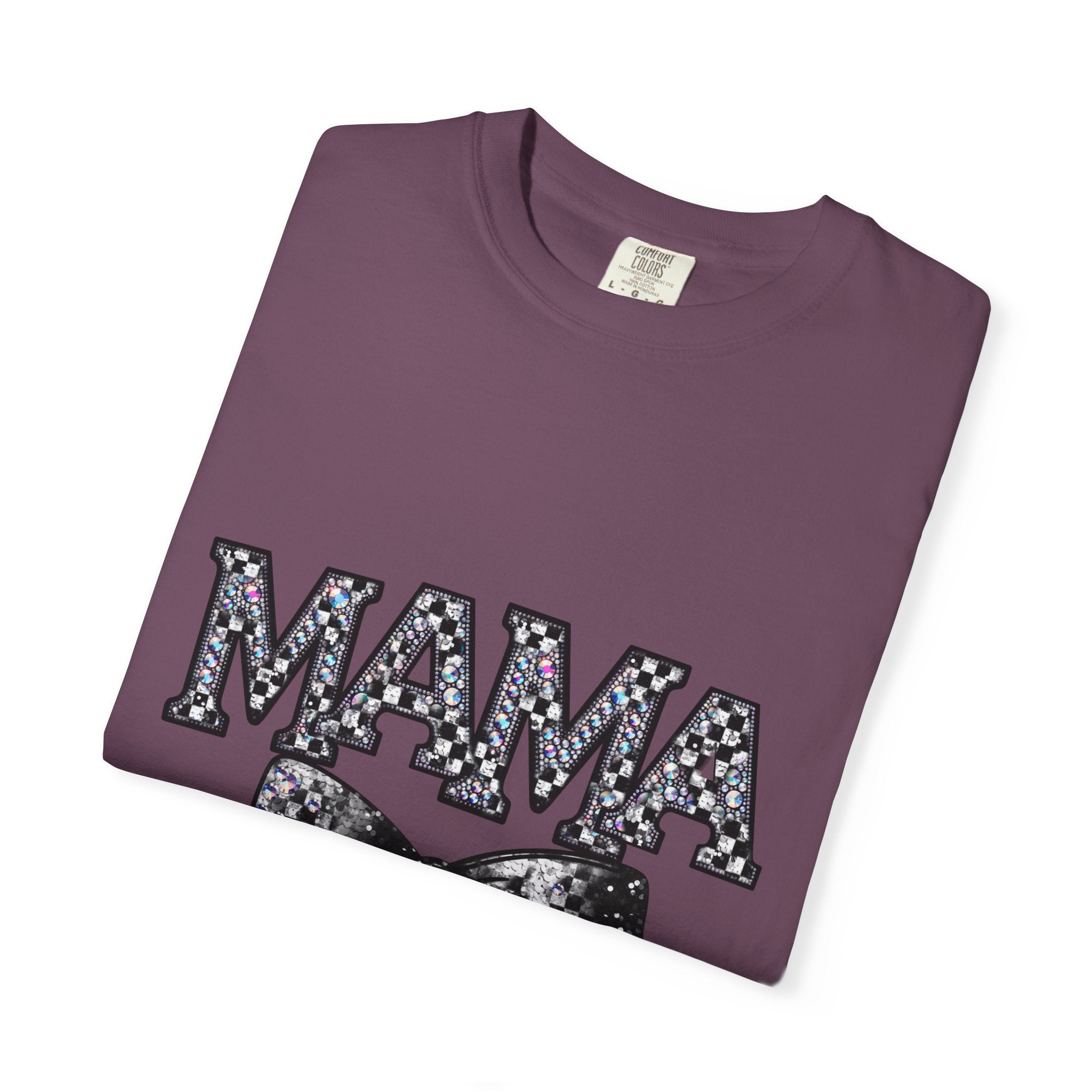 Mama Bow T-Shirt — Glitter Leopard Print "MAMA" Graphic Tee