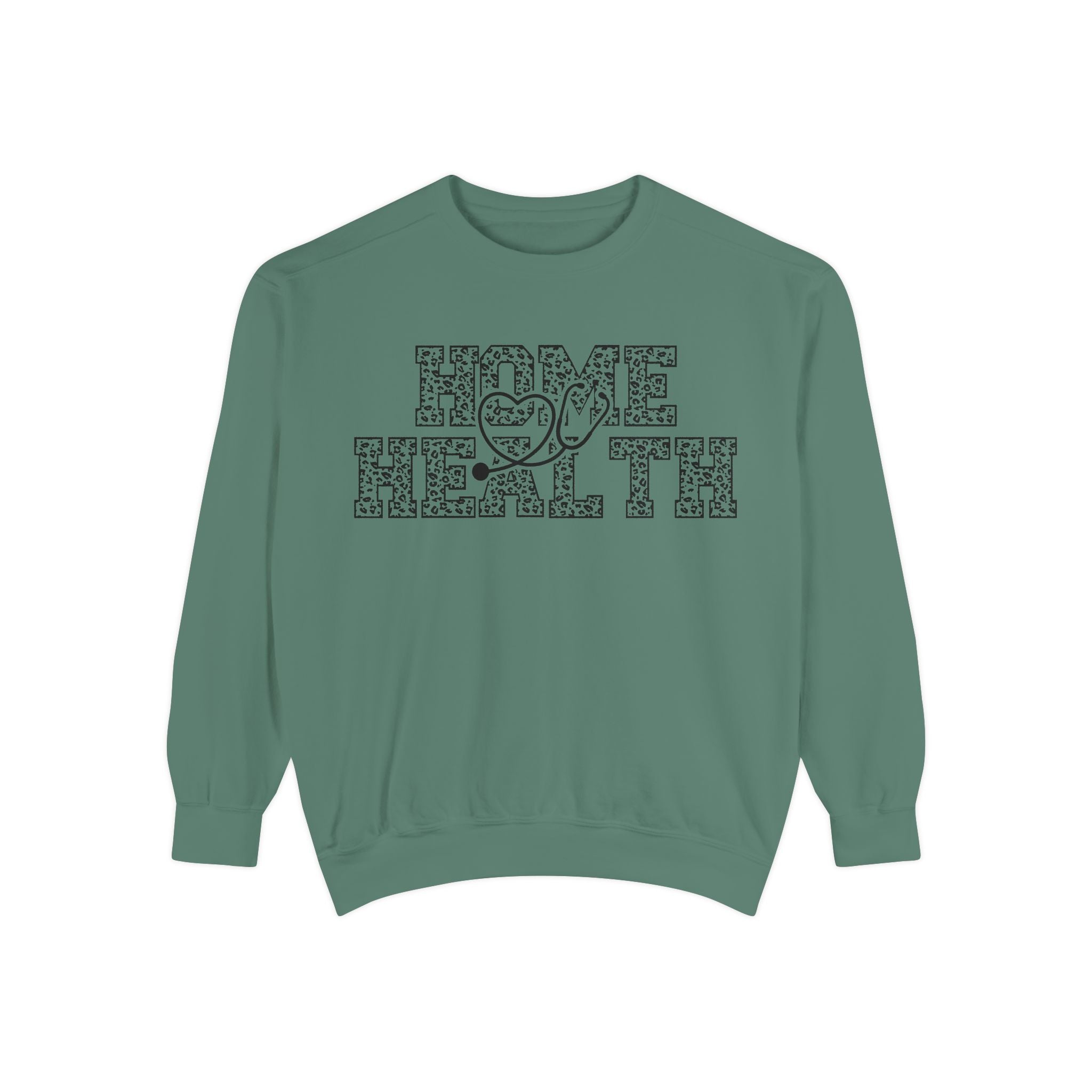 Home Health Crewneck Sweatshirt — Nurse & Caregiver Heart Stethoscope Design