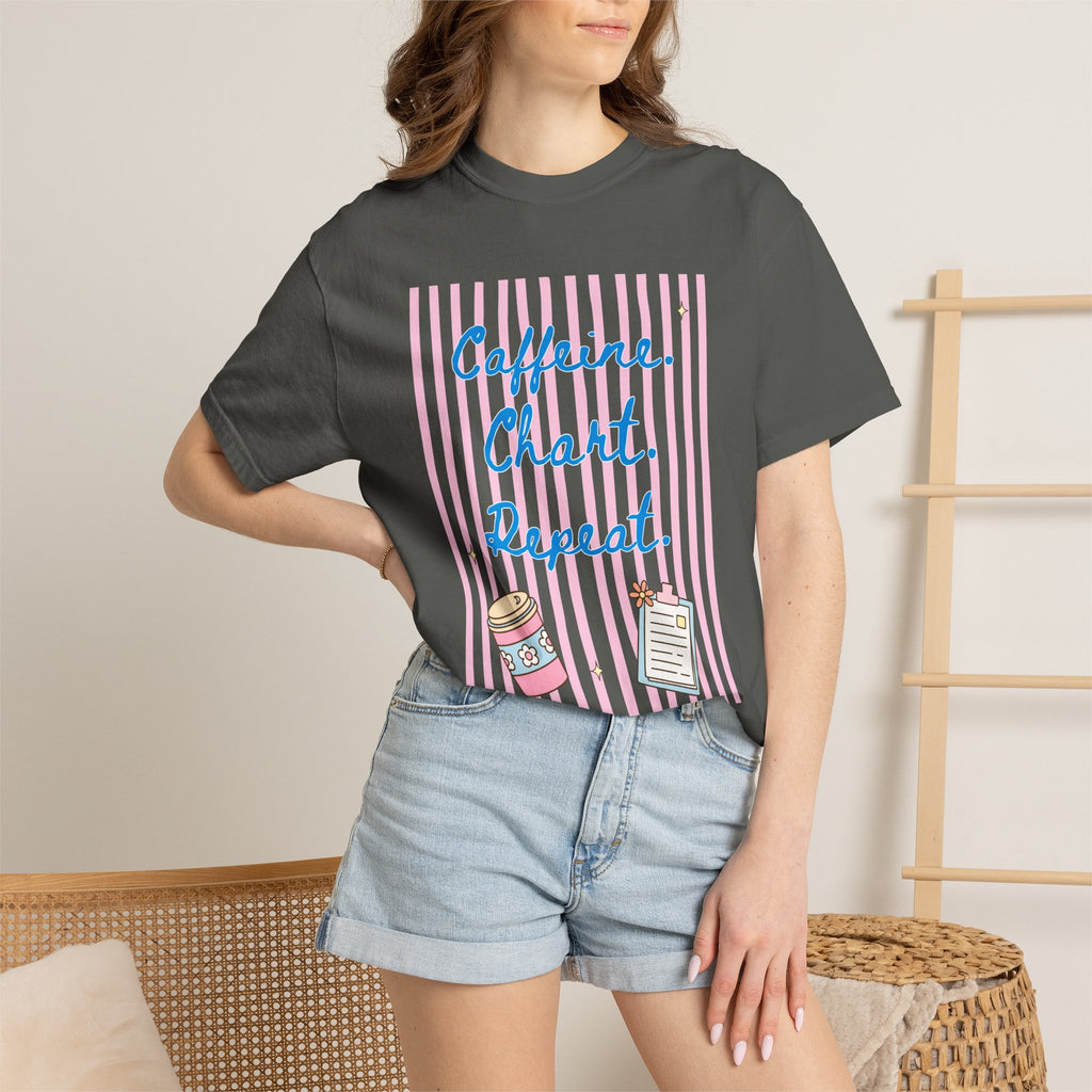 Caffeine. Chart. Repeat. T-Shirt