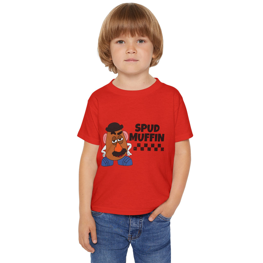 Toddler T-Shirt — "Spud Muffin" Funny Potato Character Tee for Kids