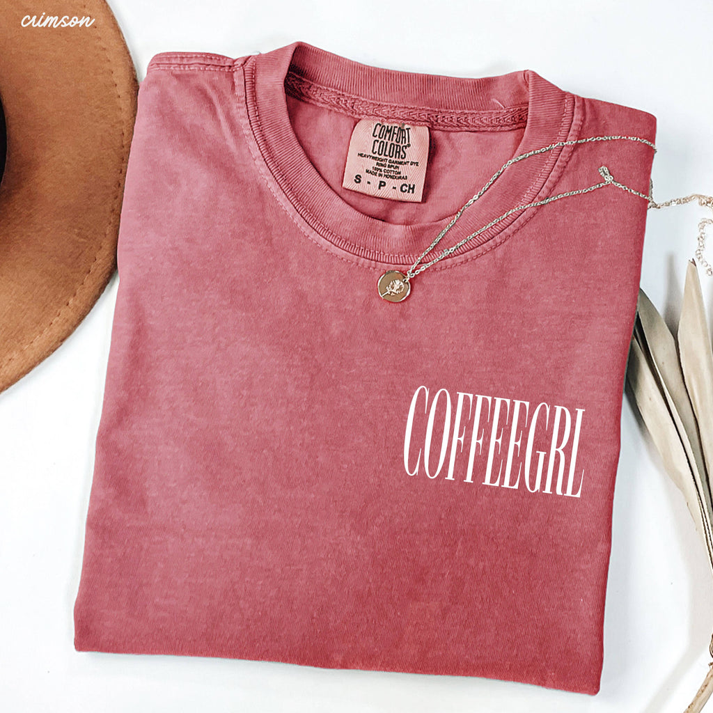 Coffeegrl Coffee Comfort Colors Tee / Pepper