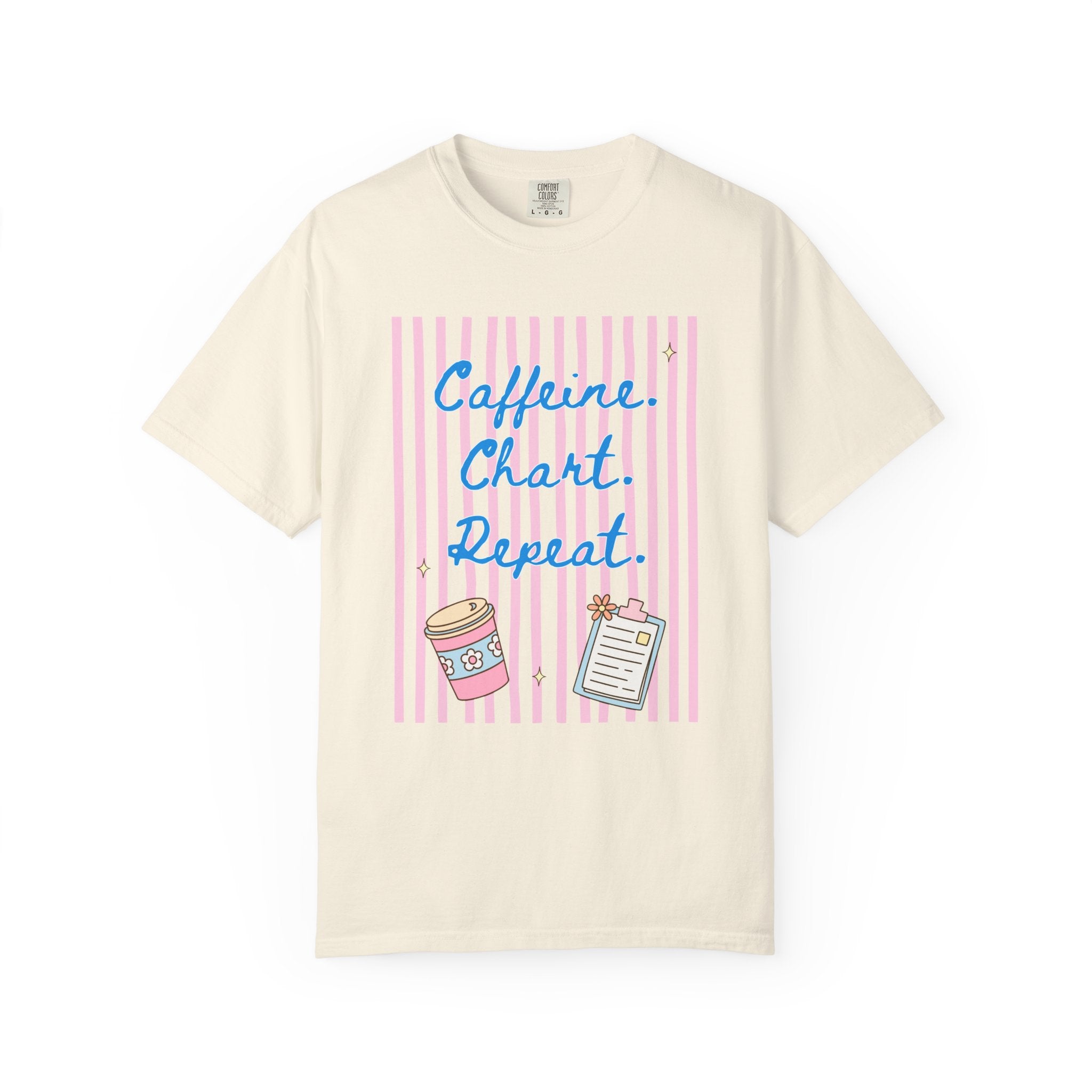Caffeine. Chart. Repeat. T-Shirt