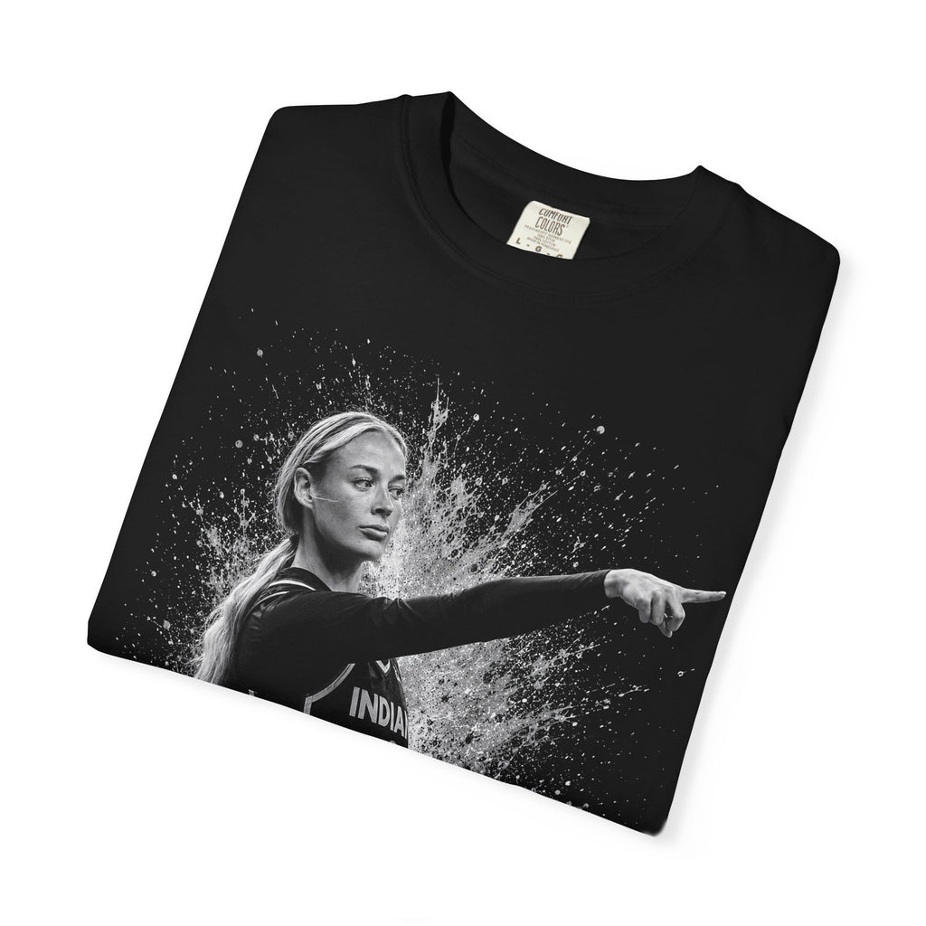 Basketball Player Graphic T‑Shirt – Pointing Silhouette Design