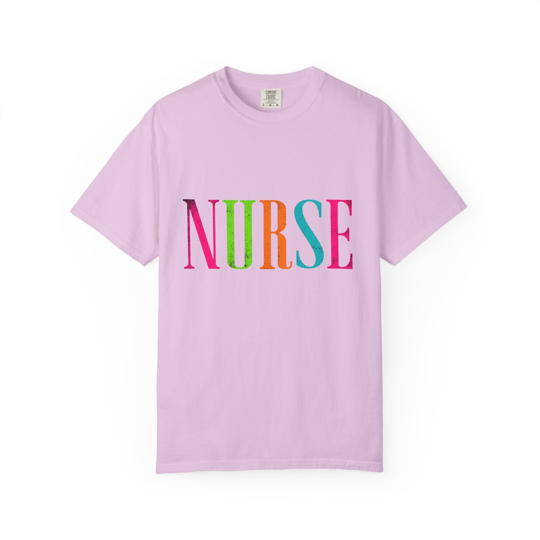 NURSE Colorblock Tee — Bright Multicolor Nurse T-Shirt for Healthcare Heroes