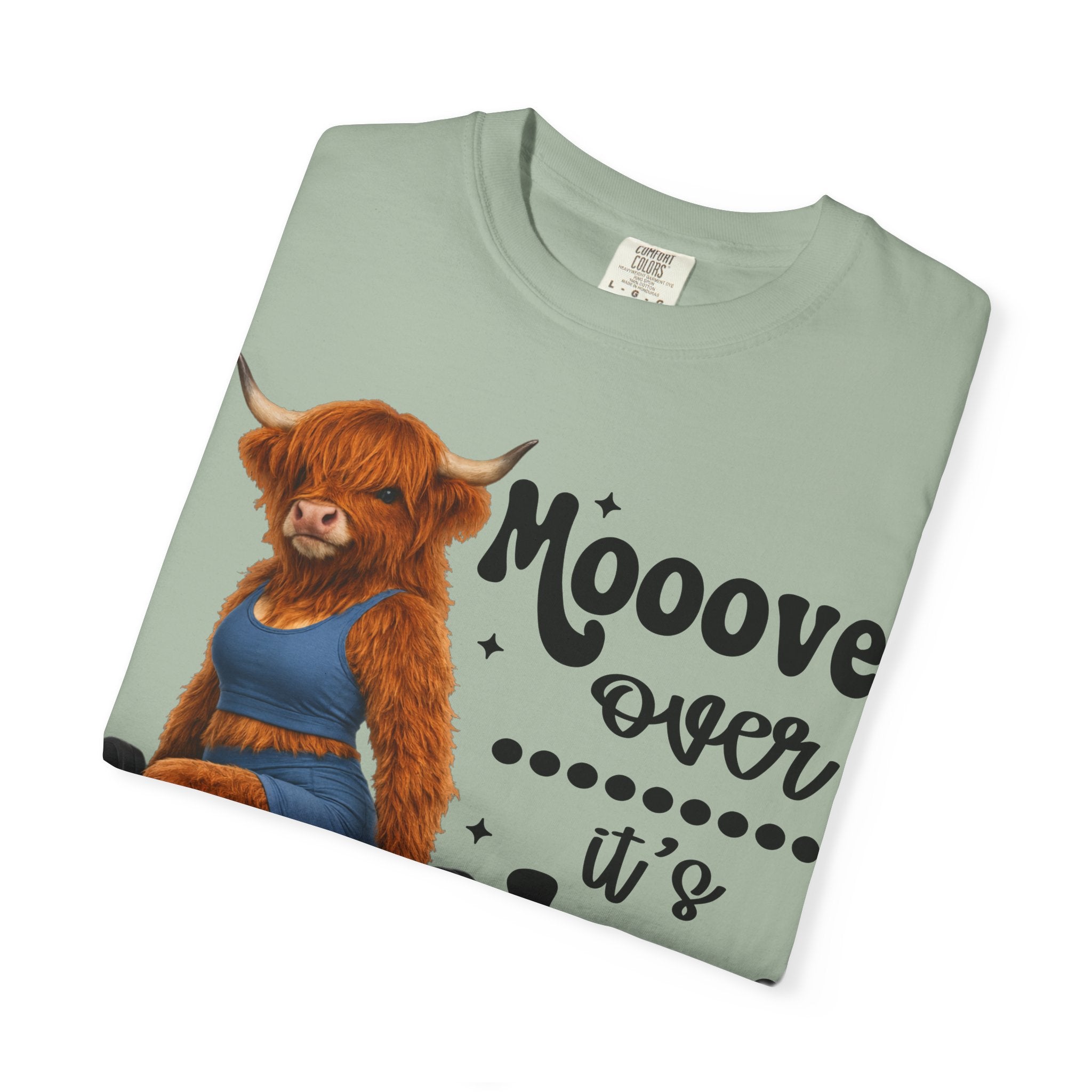 Leg Day Cow Graphic T-Shirt — "Mooove Over It's Leg Day" Funny Gym Tee