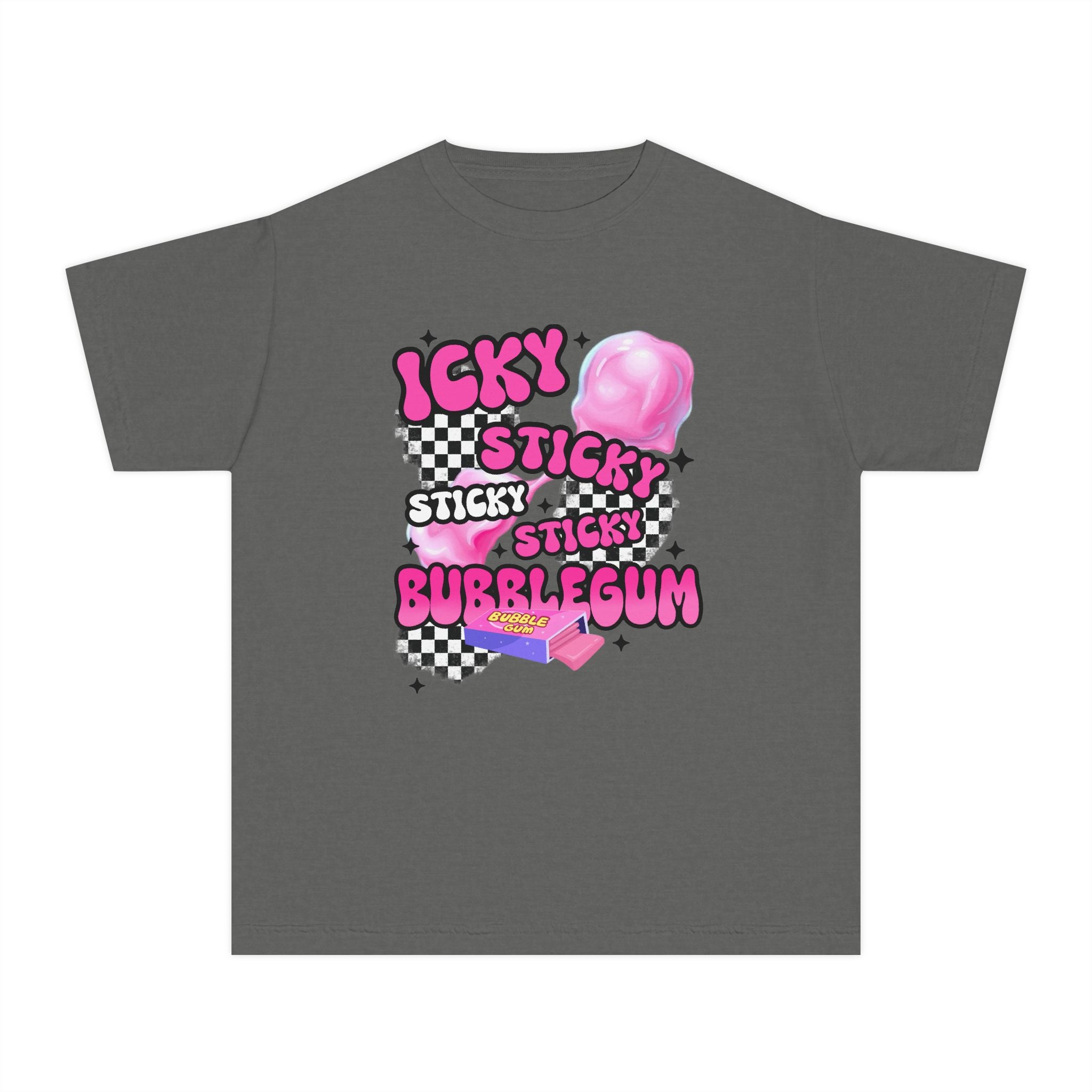 Youth Bubblegum Tee — "Icky Sticky Bubblegum" Graphic Shirt