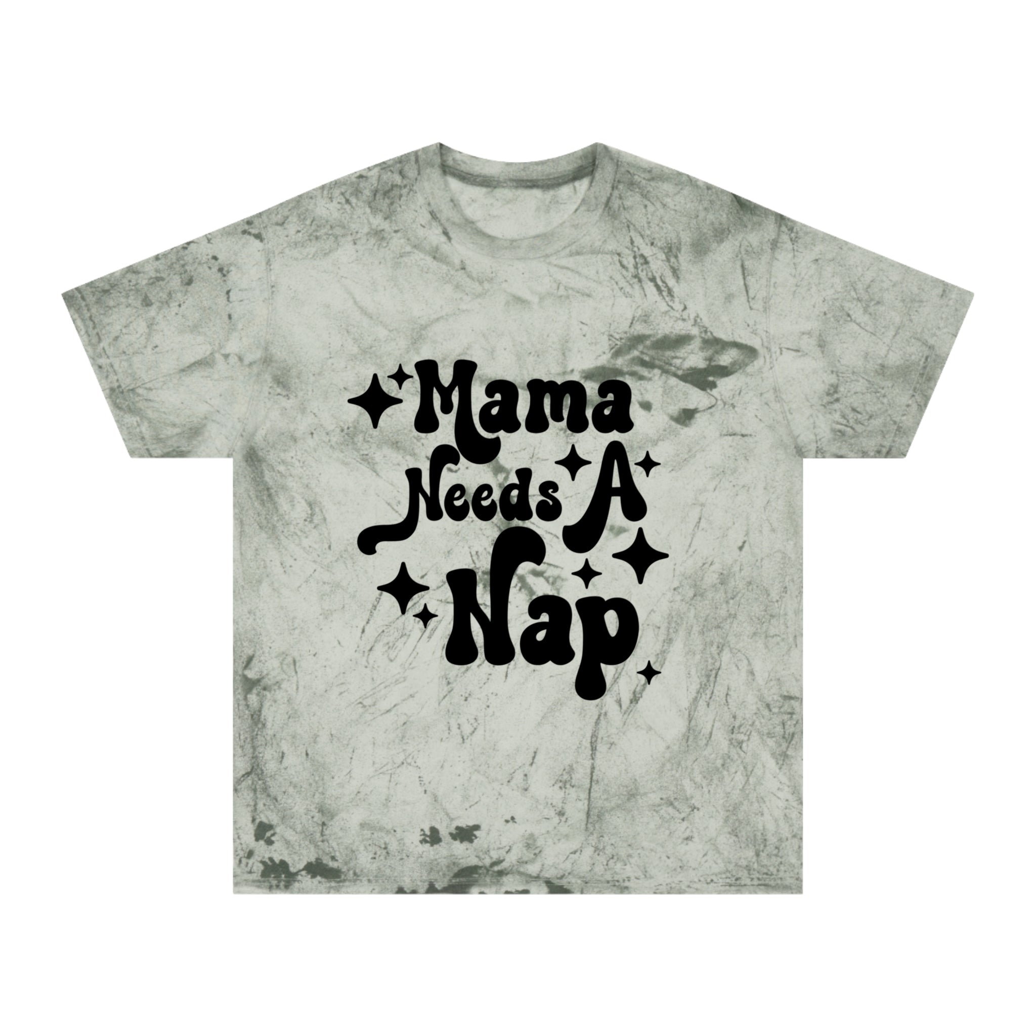 Mama Needs A Nap T‑Shirt — Retro Mom Graphic Tee (Tie‑Dye Look)