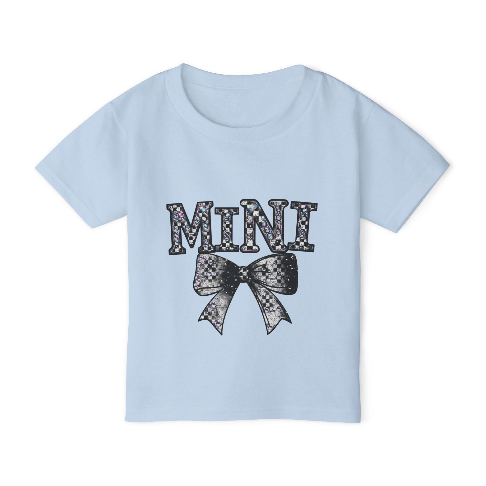 Mini Toddler T‑Shirt — Glitter Bow "MINI" Graphic