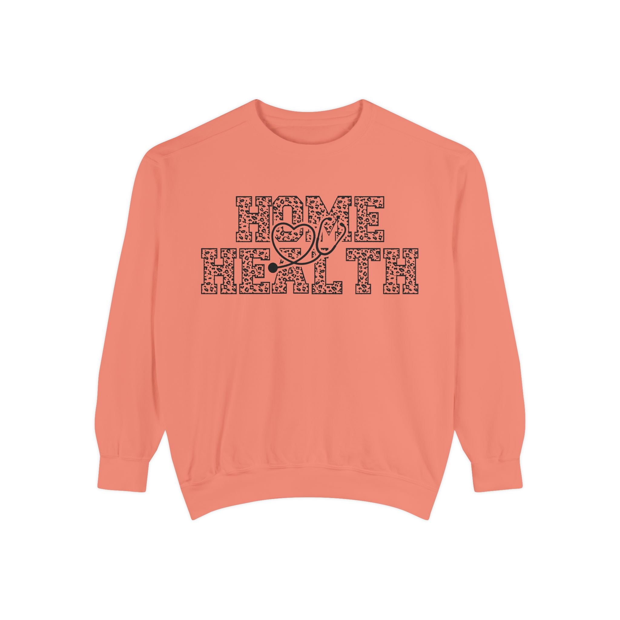 Home Health Crewneck Sweatshirt — Nurse & Caregiver Heart Stethoscope Design