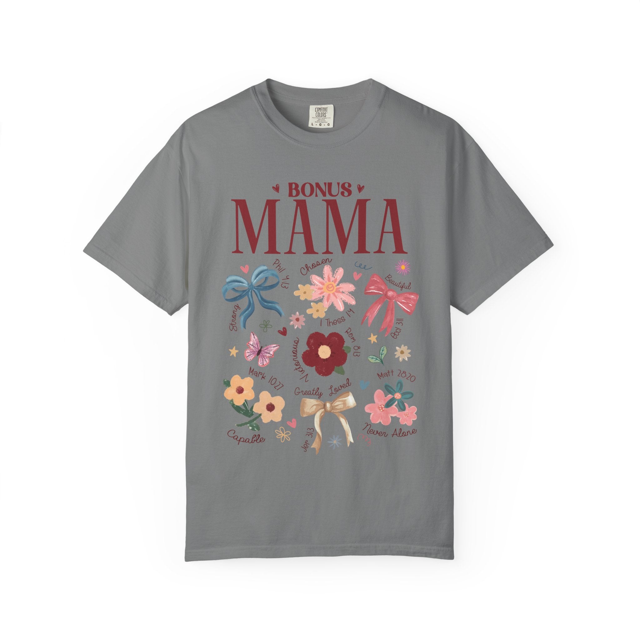 Bonus Mama Floral T-Shirt — Proud Stepmom Gift for Mother’s Day