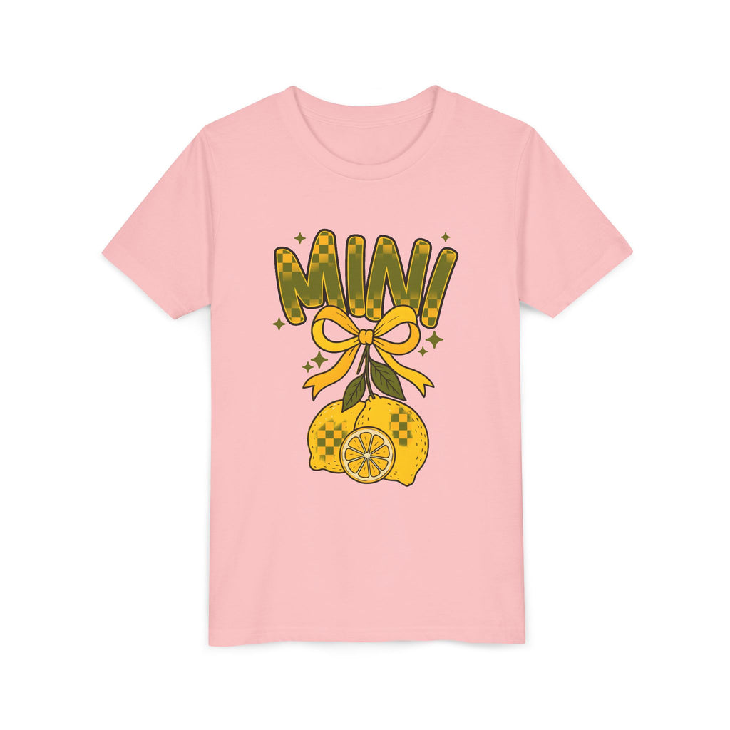 Youth Tee — "Mini" Lemon Bow Graphic Kids Shirt