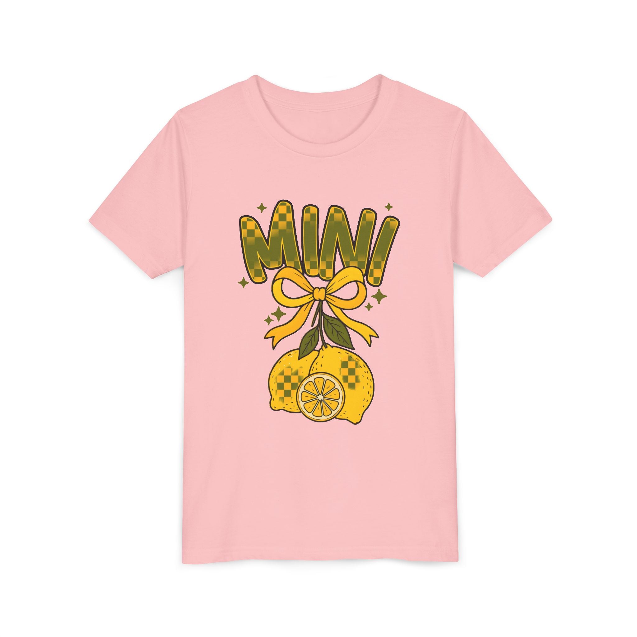 Youth Tee — "Mini" Lemon Bow Graphic Kids Shirt