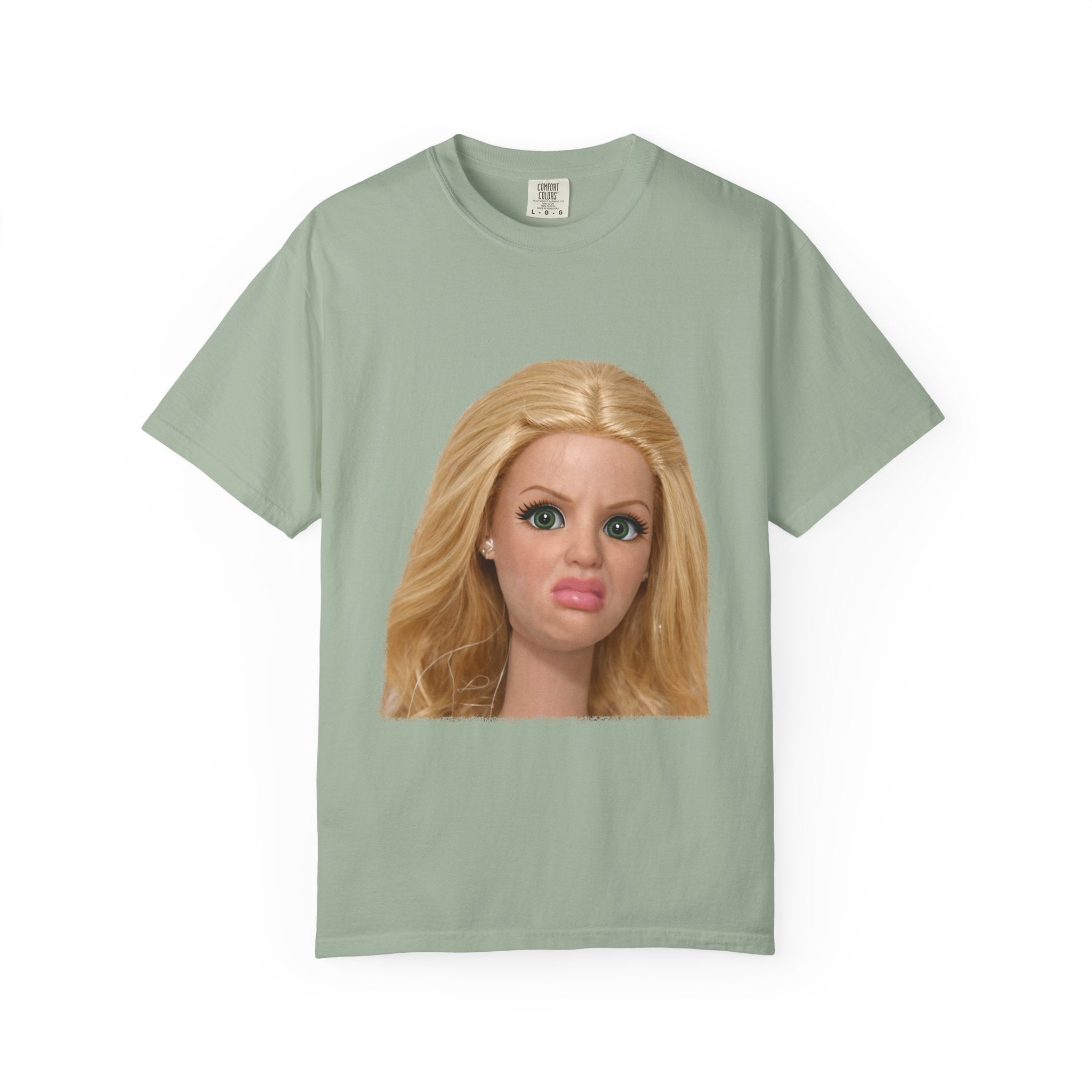 Funny Barbie Face Tee — Sassy Doll Expression Graphic T-Shirt
