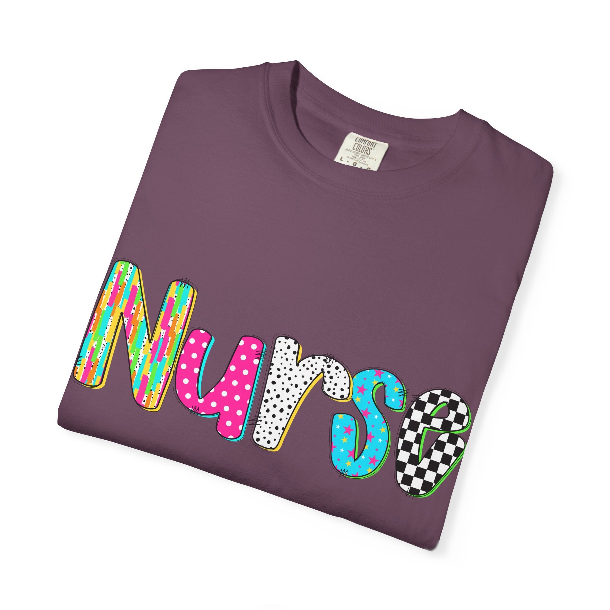 Nurse Colorful Pattern Graphic T-Shirt