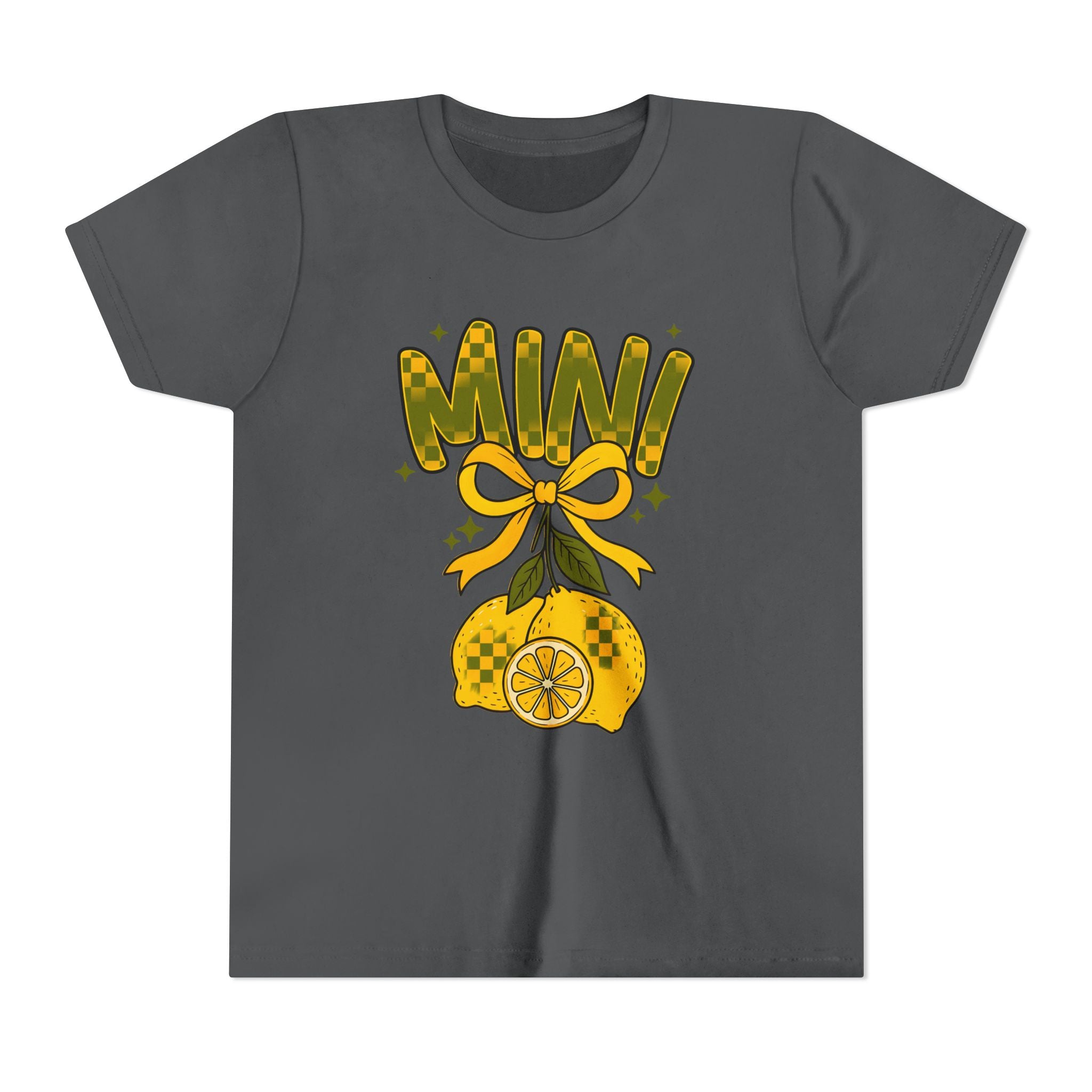 Youth Tee — "Mini" Lemon Bow Graphic Kids Shirt