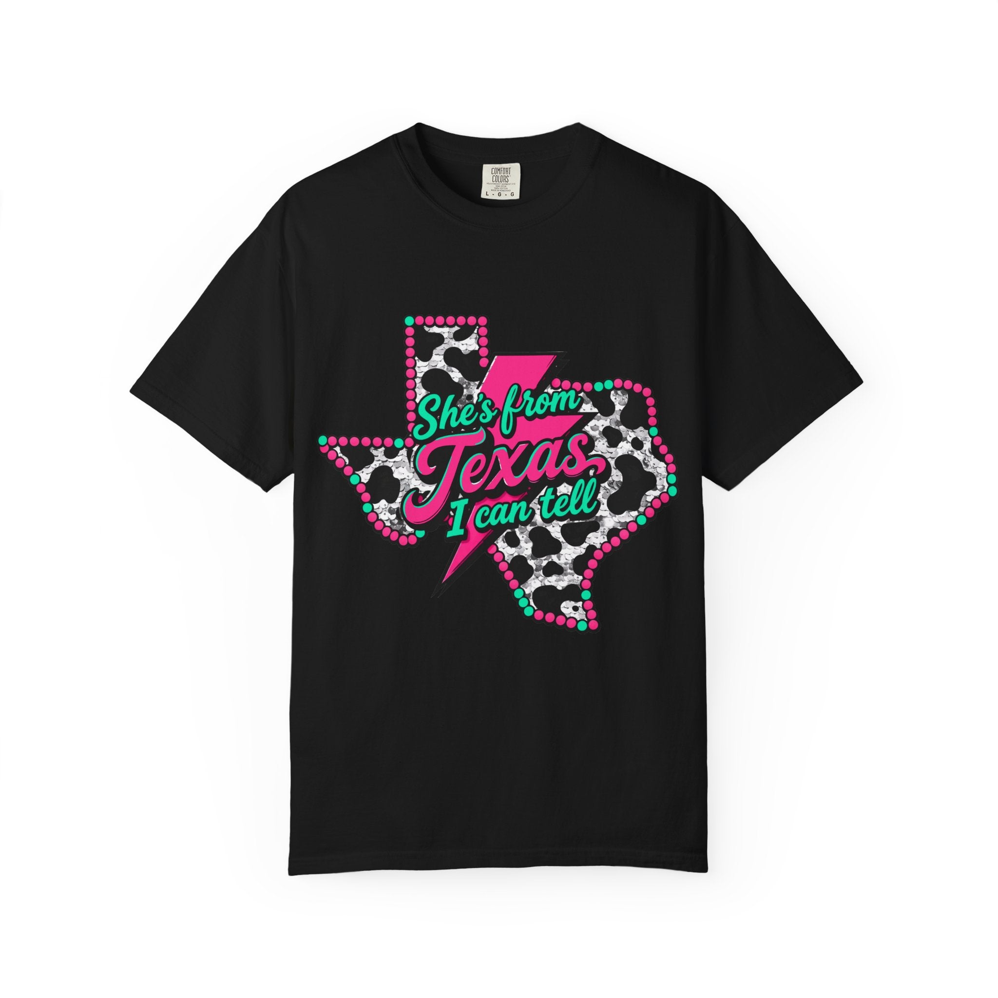 She's From Texas T-Shirt — Leopard State Graphic Tee