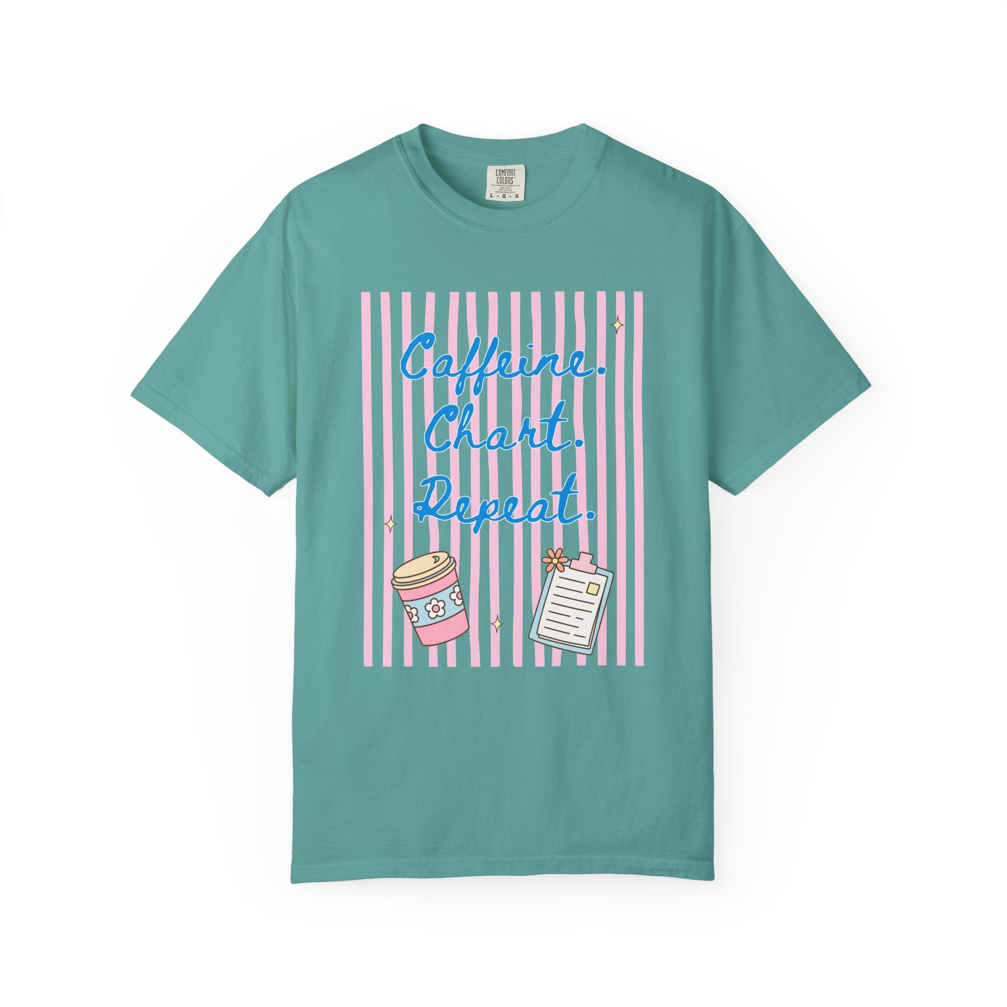 Caffeine. Chart. Repeat. T-Shirt