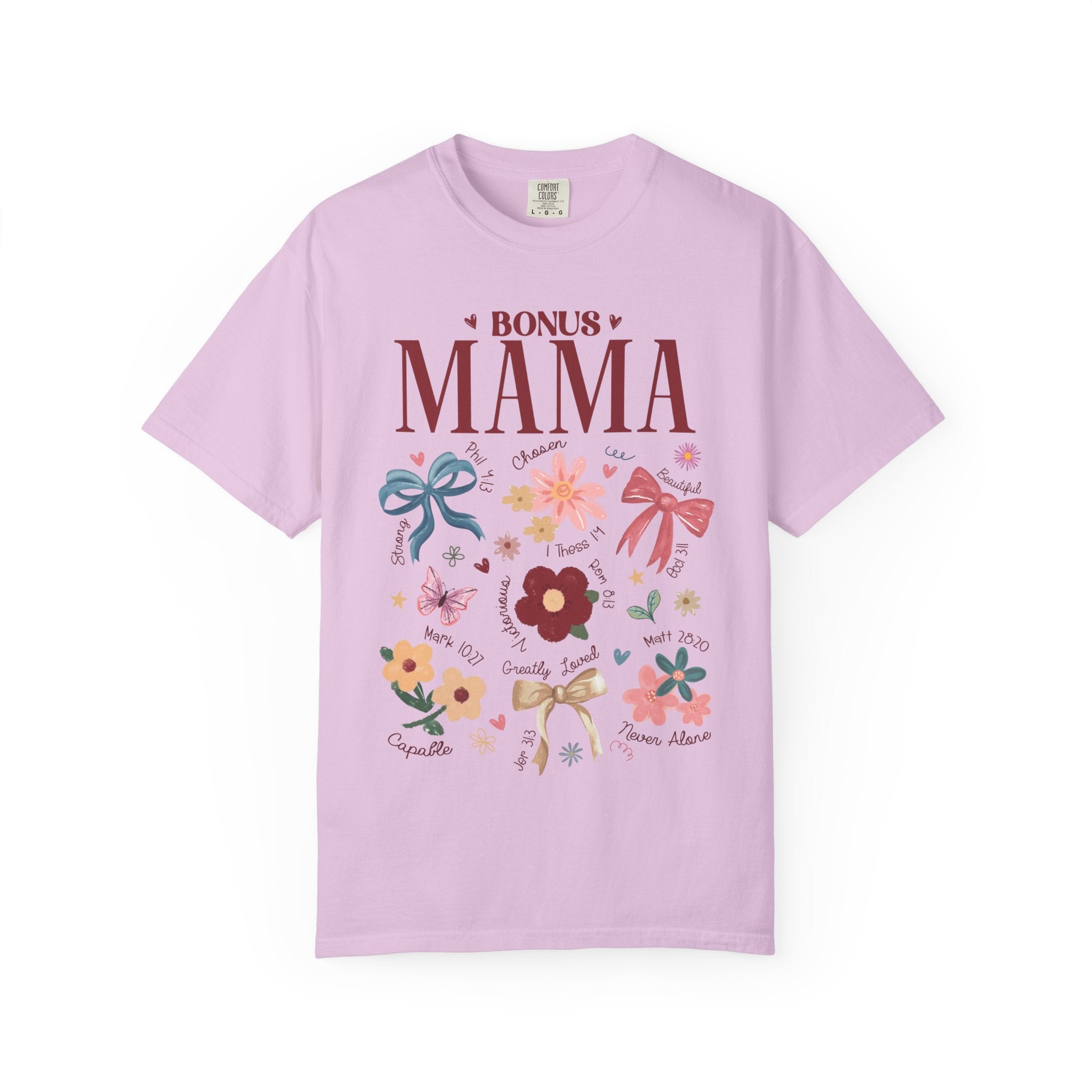 Bonus Mama Floral T-Shirt — Proud Stepmom Gift for Mother’s Day